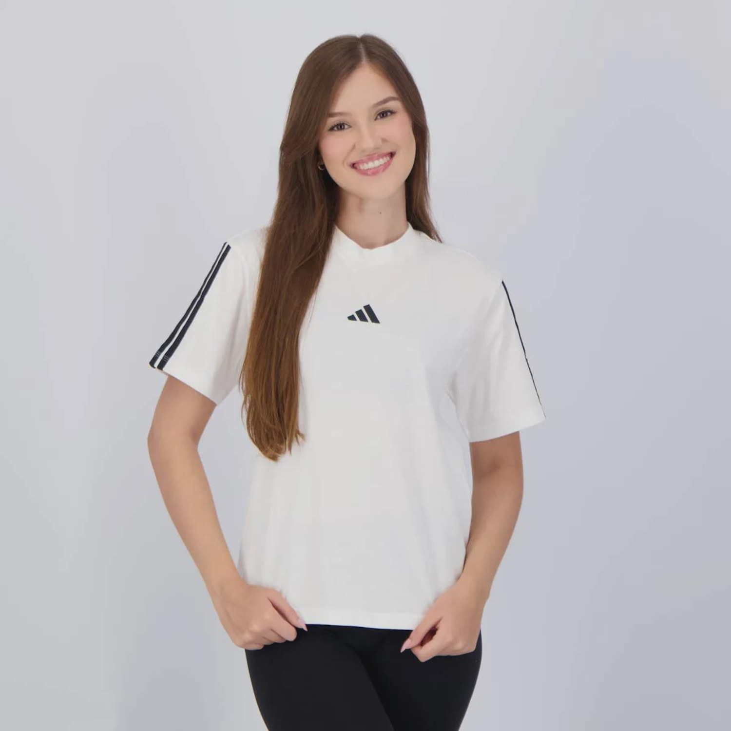 Camiseta adidas 3 Stripes - Feminina - Foto 1