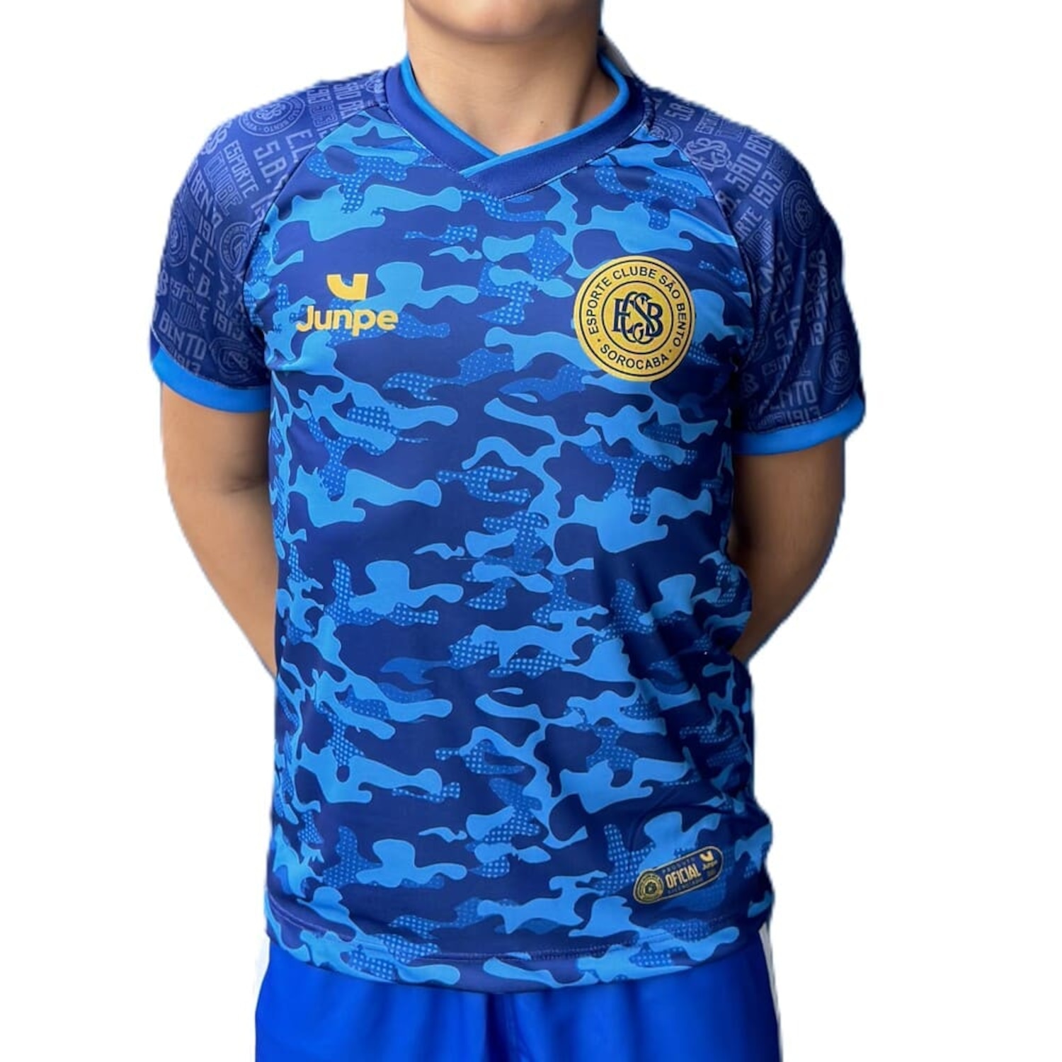 Camisa São Bento Junpe 2025 Aquecimento - Infantil - Foto 1