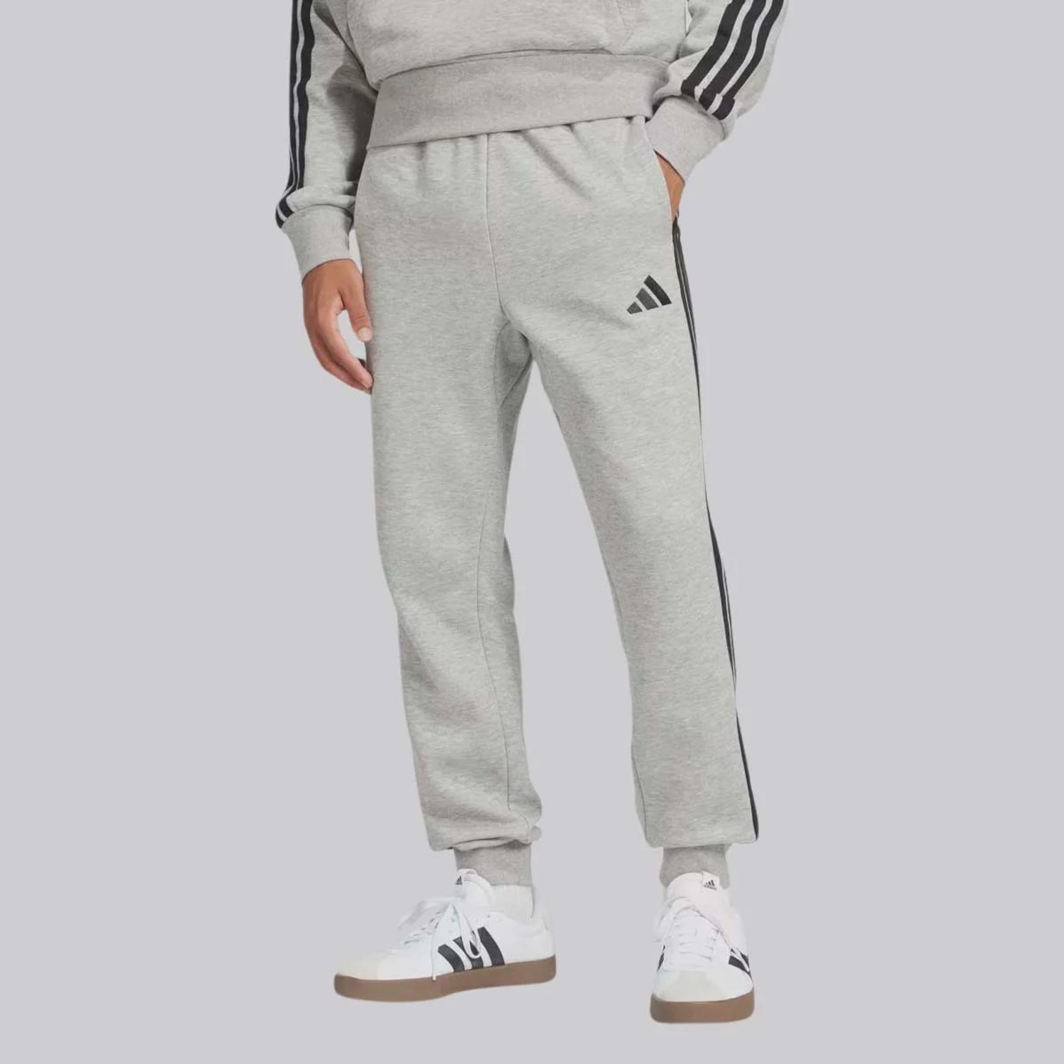 Calça Adidas 3 Stripes Fleece - Masculina - Foto 1