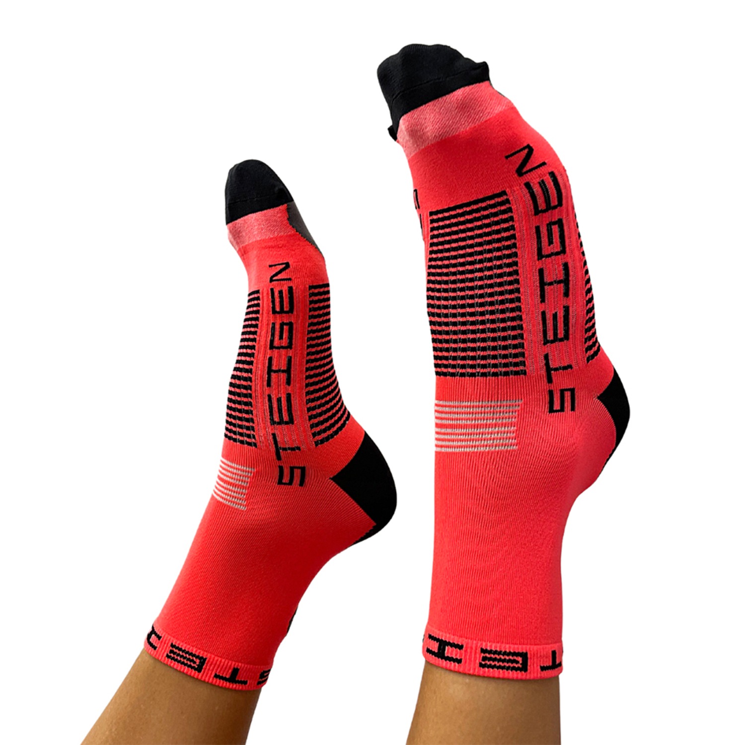 Meia Cano Médio Steigen Fluro Red 33 ao 44 - Unissex - Foto 3