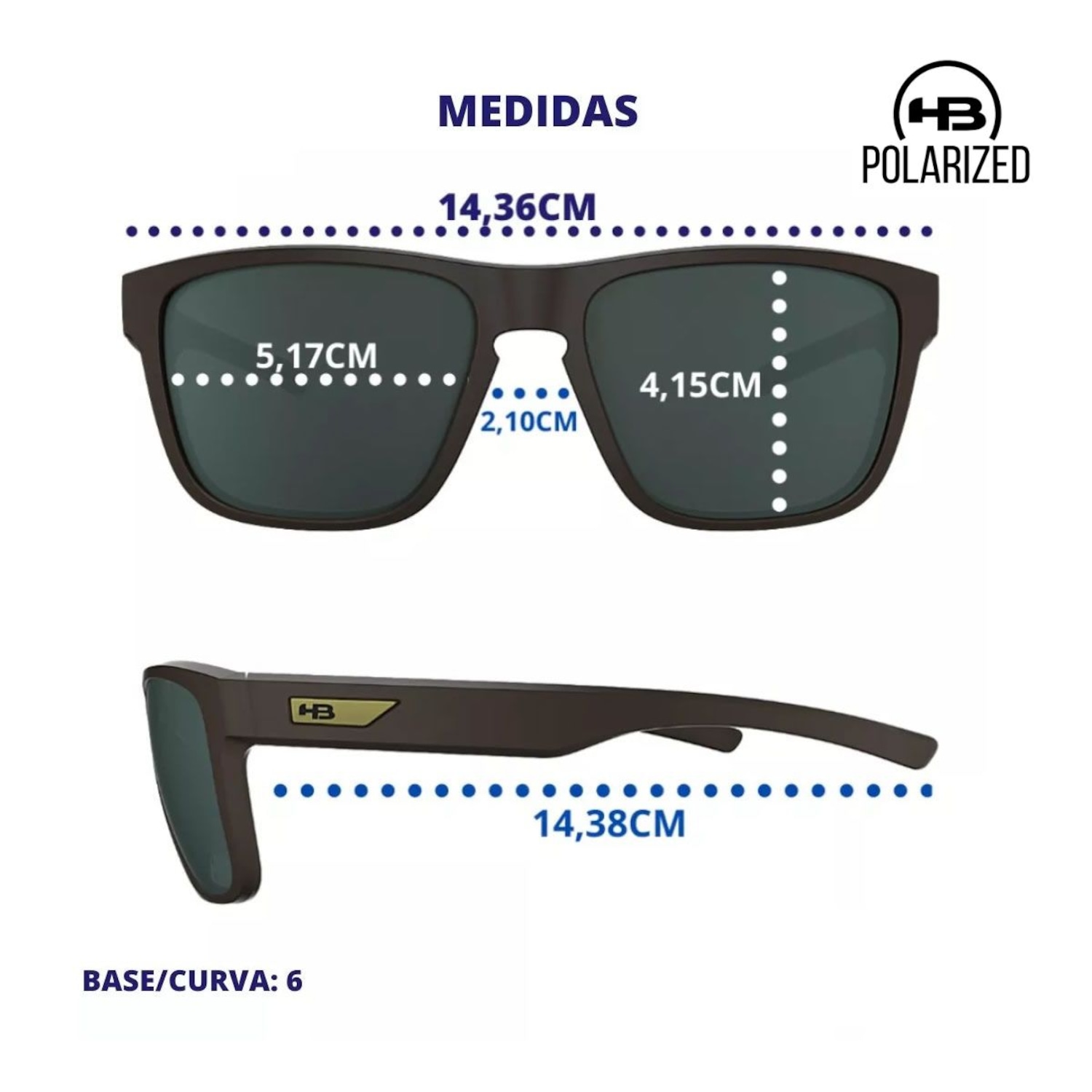 Óculos De Sol Hb Hbomb Matte Black Polarizada - Foto 4
