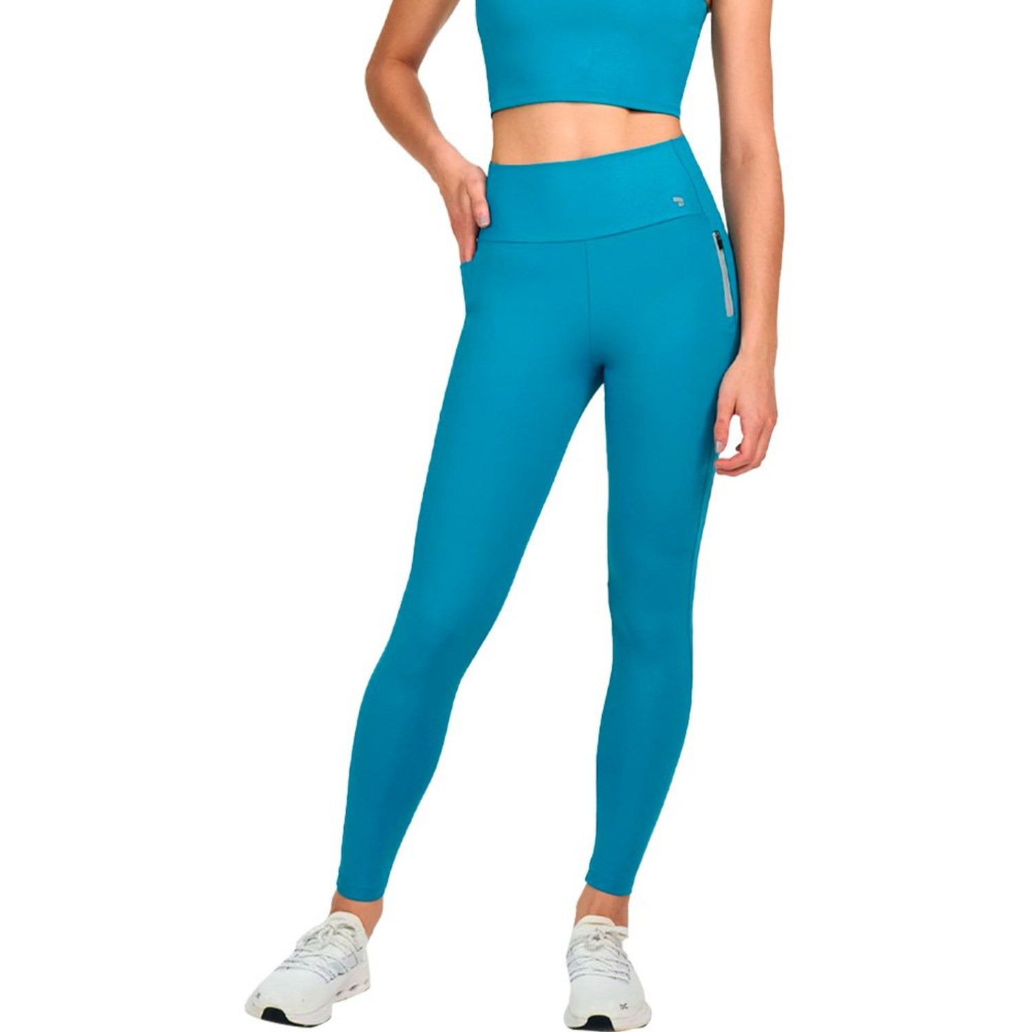 Calça Legging Alto Giro Refletível - Feminina - Foto 1