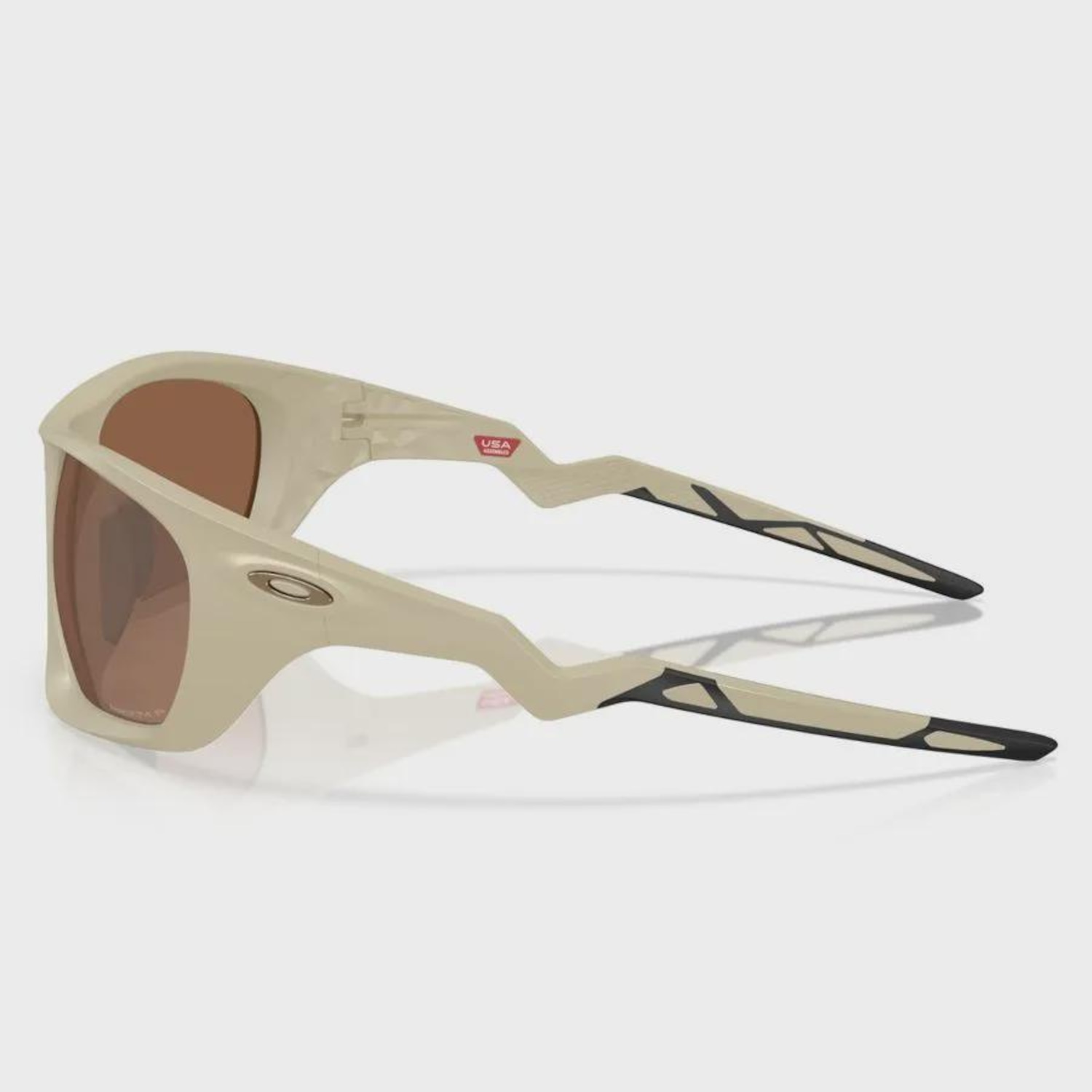 Óculos de Sol Oakley Unissex Lateralis Matte Sand Tungsten Iridium Polarized - Foto 4