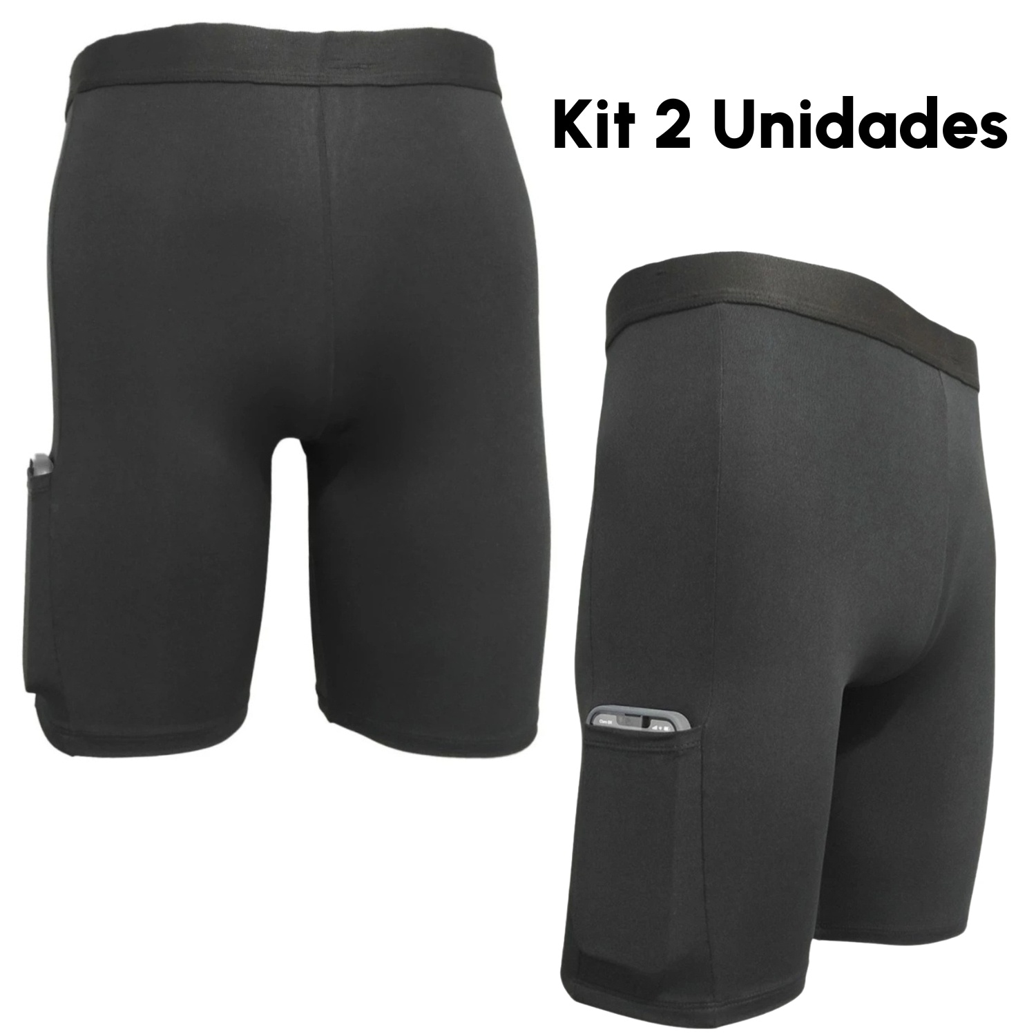 Bermuda Térmica Frishop Proteção UV Ciclista - 2 Unidades - Masculina - Foto 3