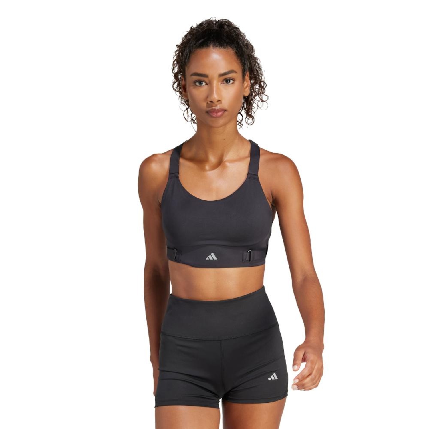 Top Fitness Alto Suporte adidas FastImpact Luxe Run - Feminino - Foto 1