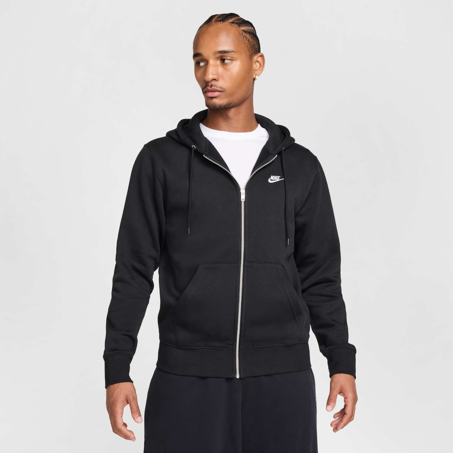 Jaqueta Masculina com Capuz Nike Club - Foto 1
