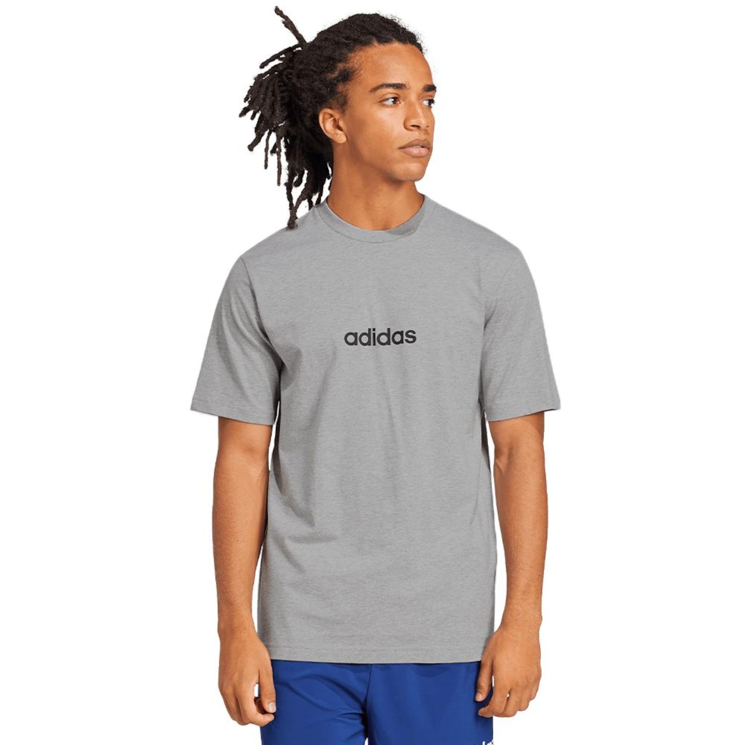 Camiseta adidas Essentials Linear Single Jersey - Masculina - Foto 1