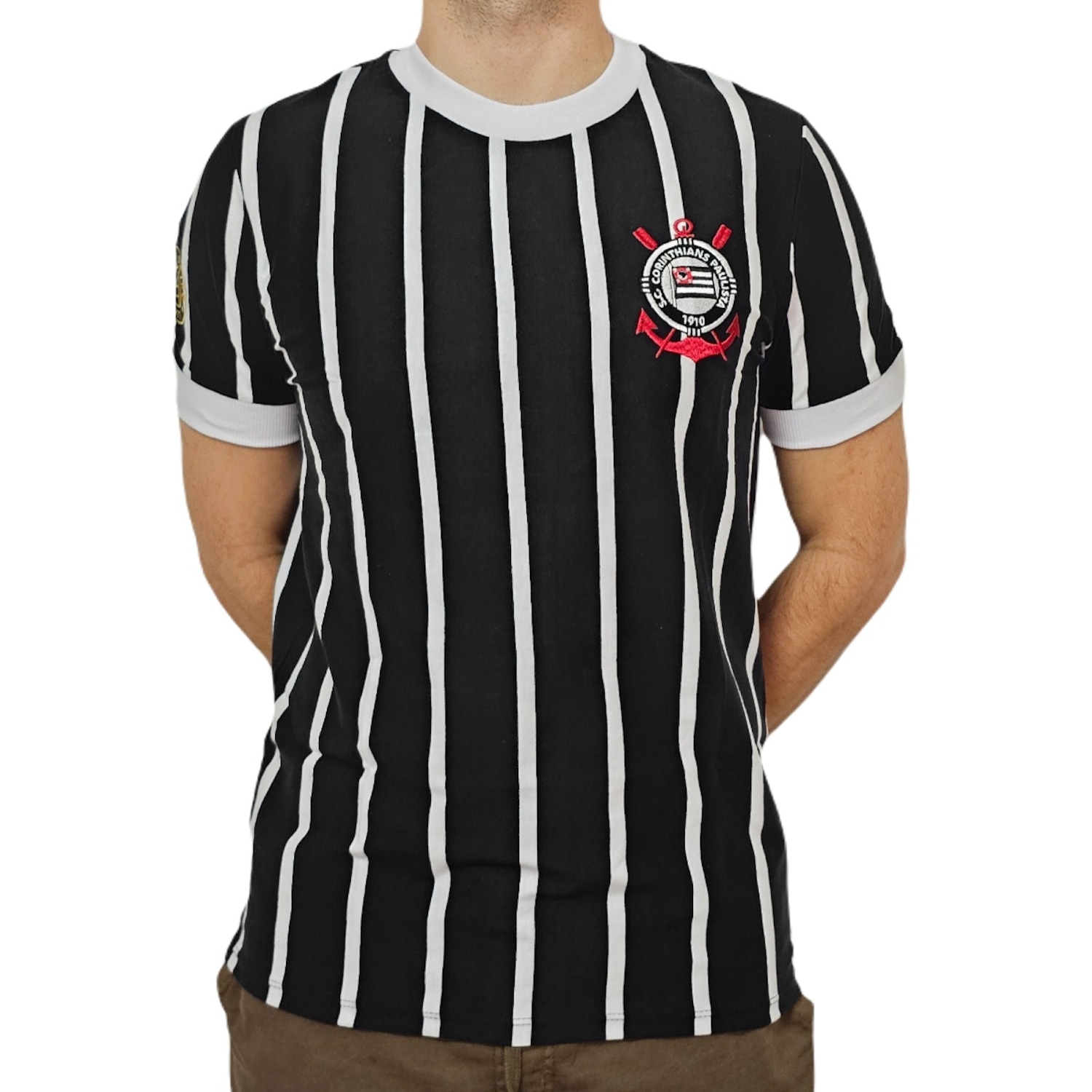 Camisa Corinthians Retrô 1977 Campeão Paulista Coimbra - Masculino - Foto 1