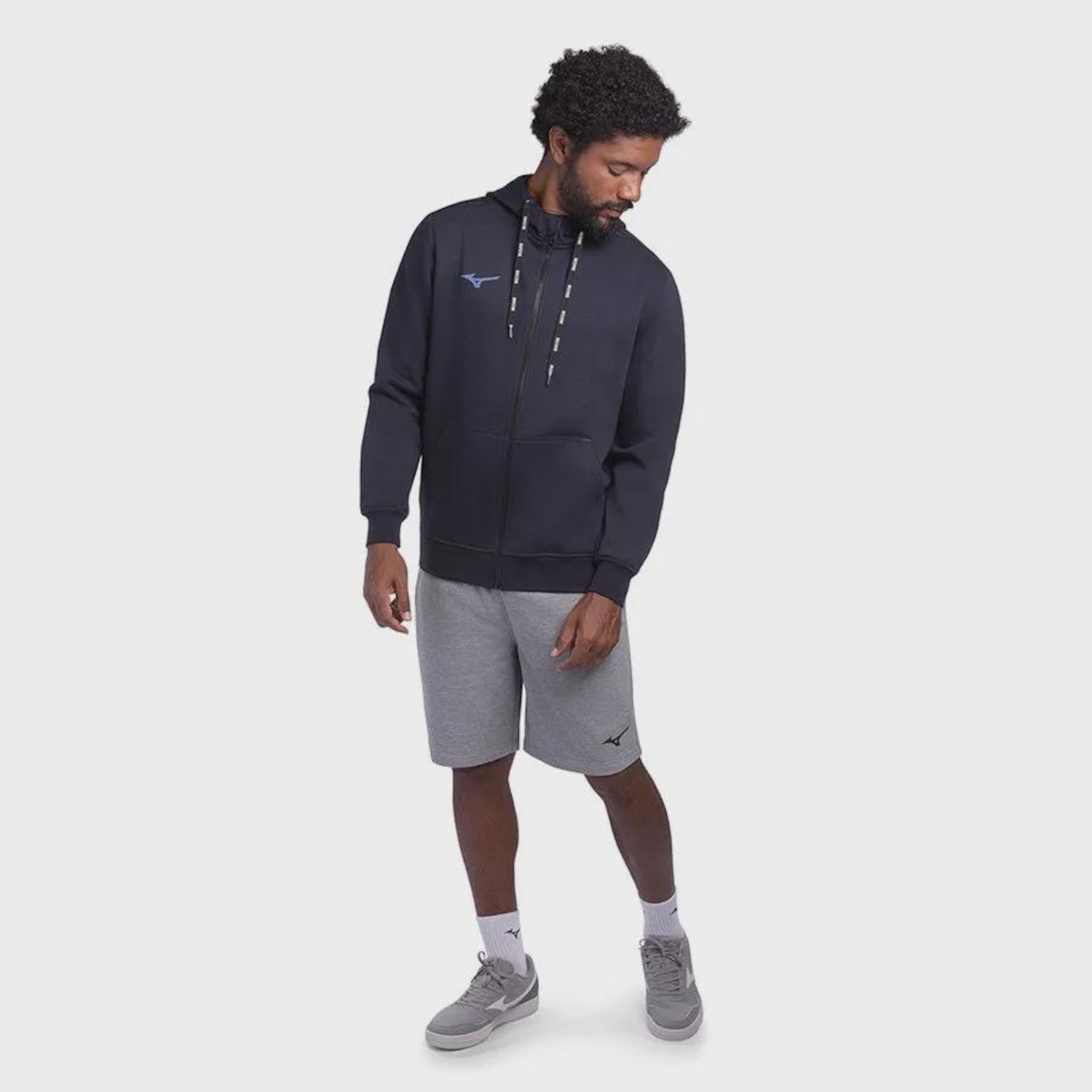 Blusão de Moletom Masculino Mizuno Zipper - Foto 1