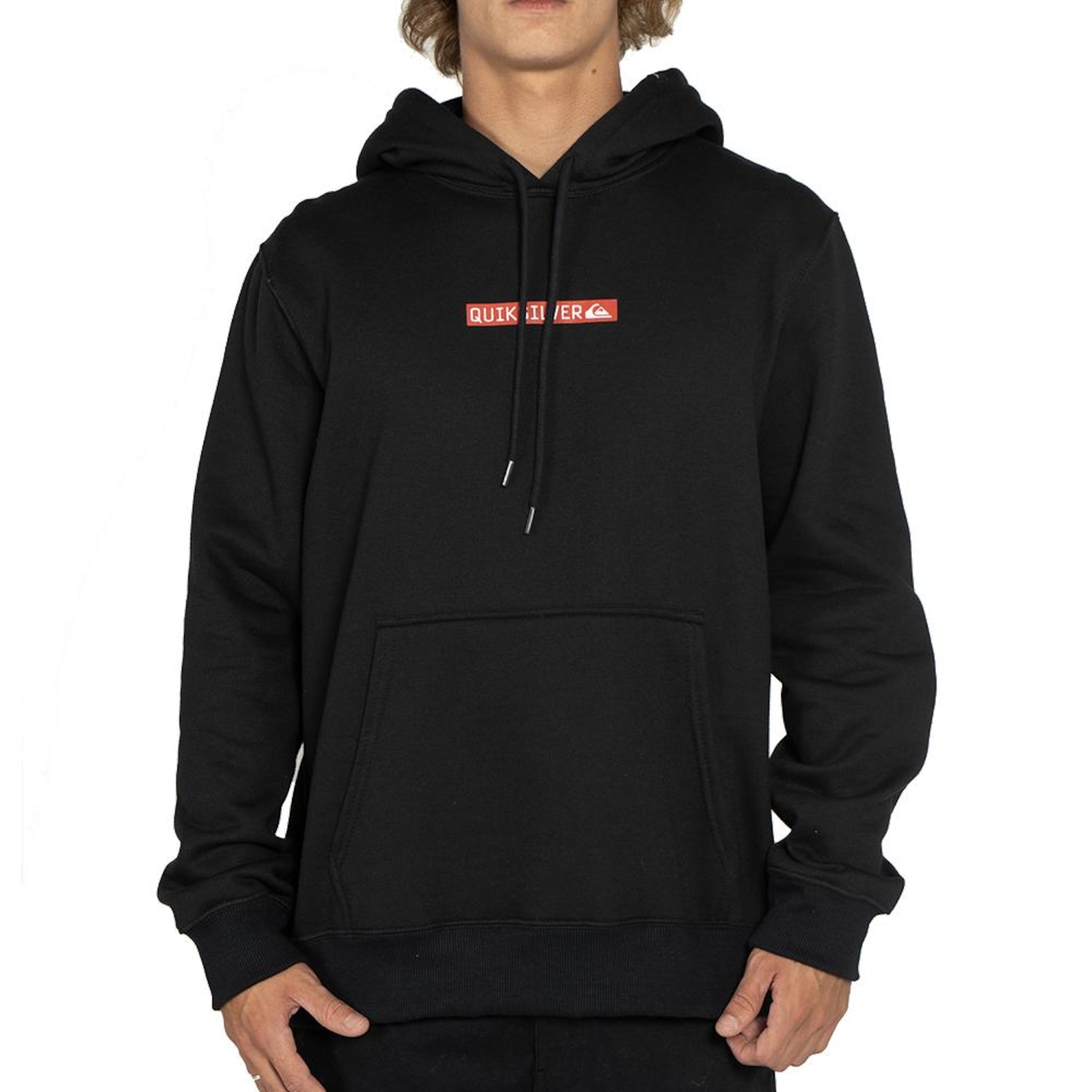 Blusão de Moletom Masculino Quiksilver Canguru Clicker Logo DNA WT25 - Foto 1