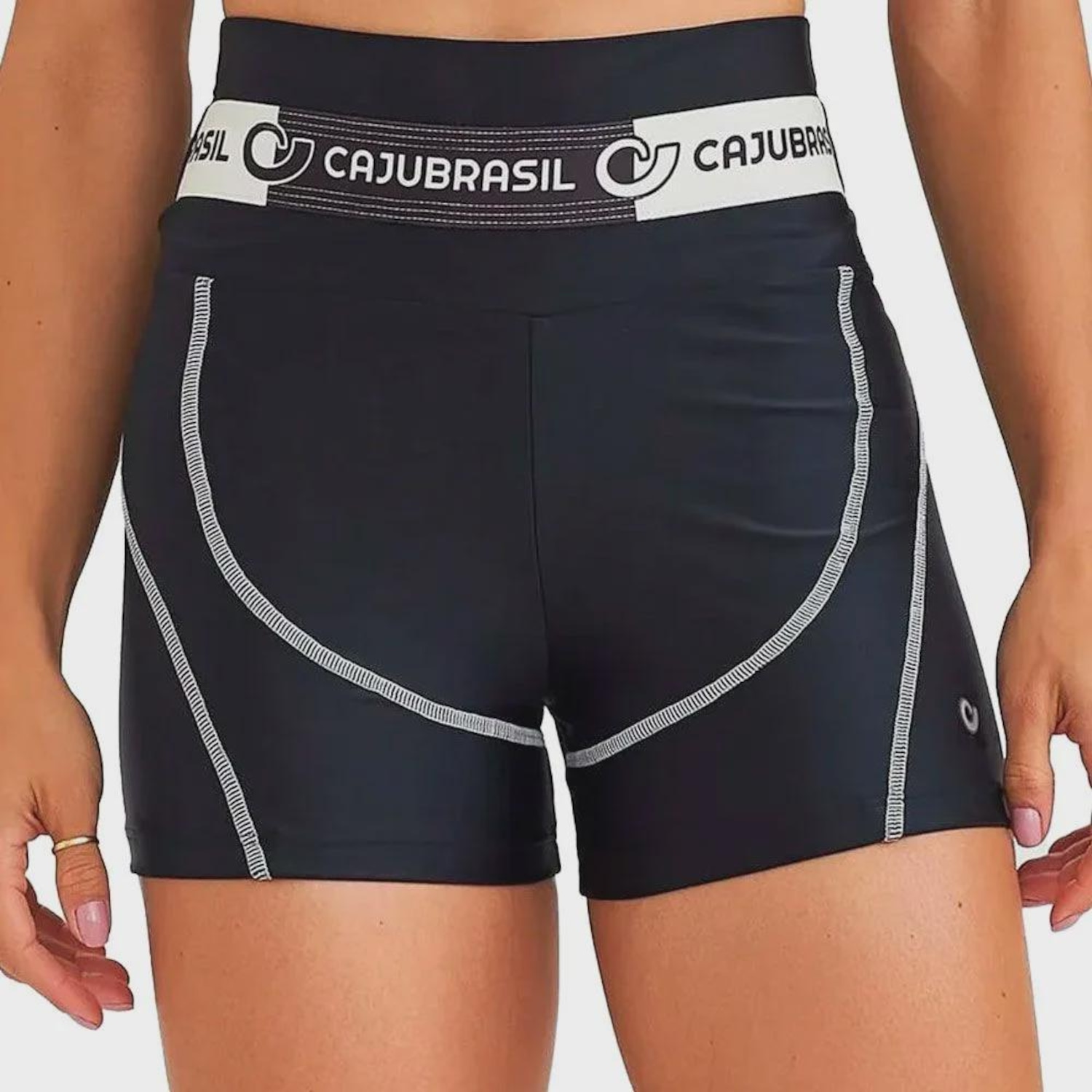 Mini Short Feminino Caju Barsil Atletika Com Elastico - Foto 1