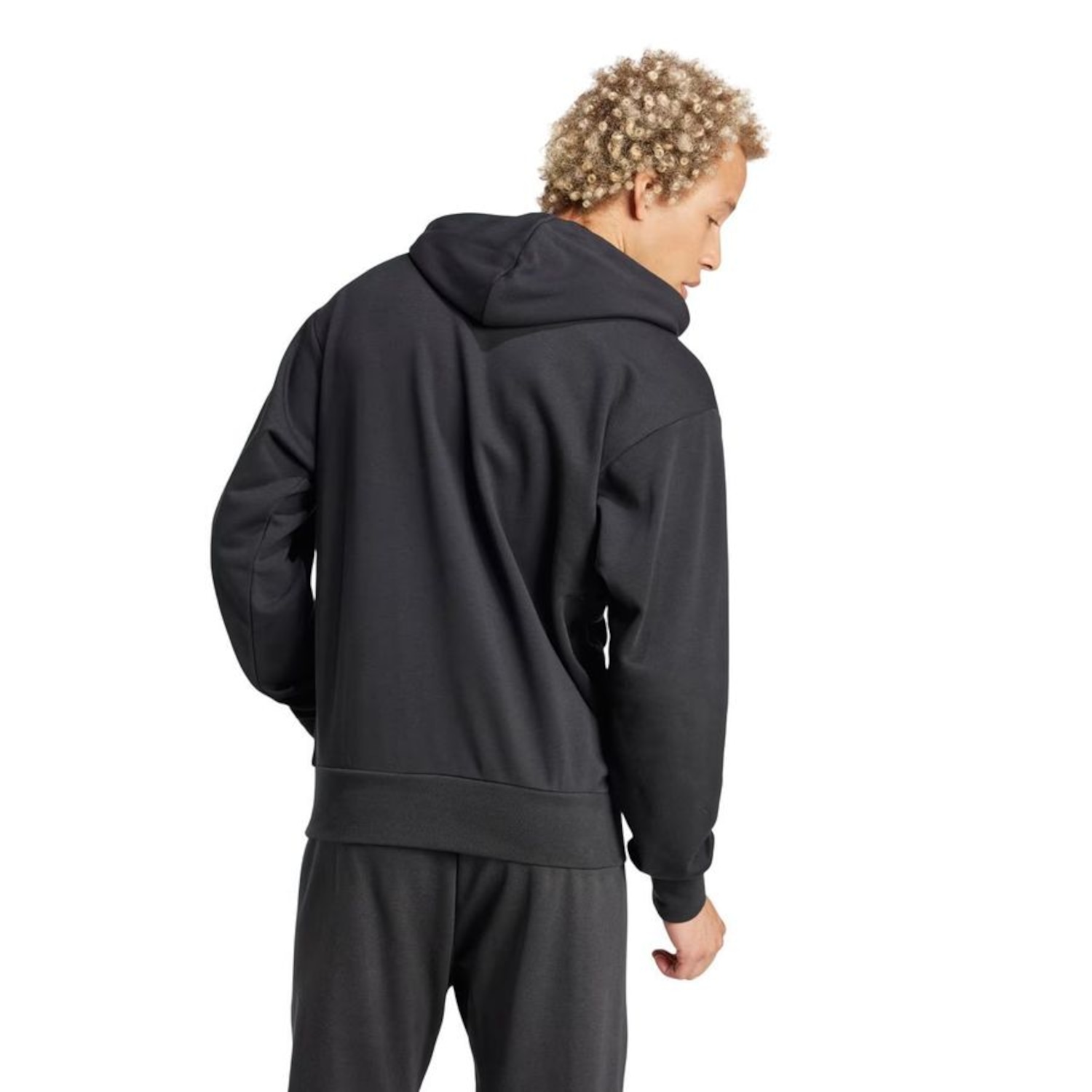Blusão de Moletom Masculino adidas Big Logo Com Capuz - Foto 3