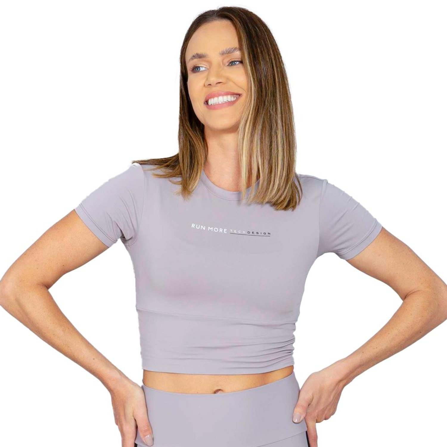 Blusa Cropped Feminina Run More Tech Design - Foto 1