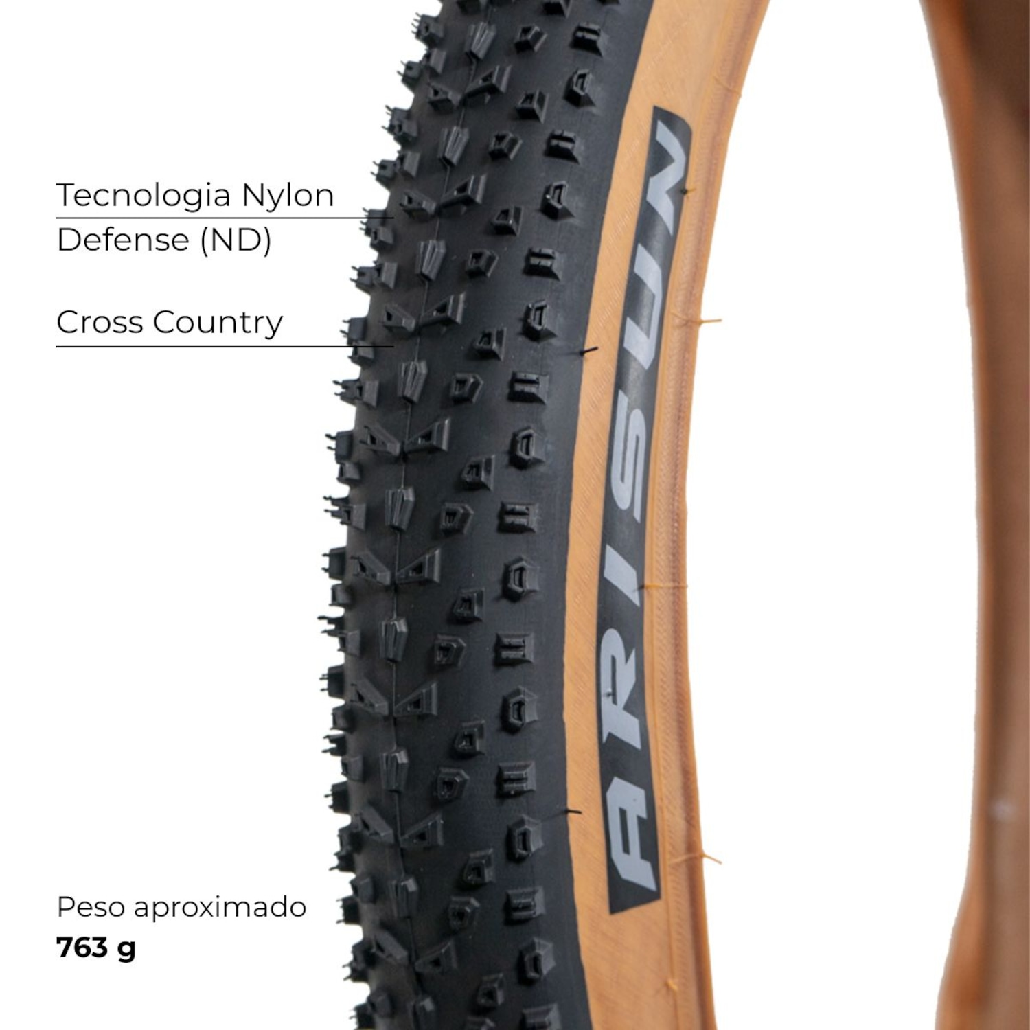 Par de Pneu Arisun 29 x 2.25 bike MTB MountCook Kevlar creme - Foto 3