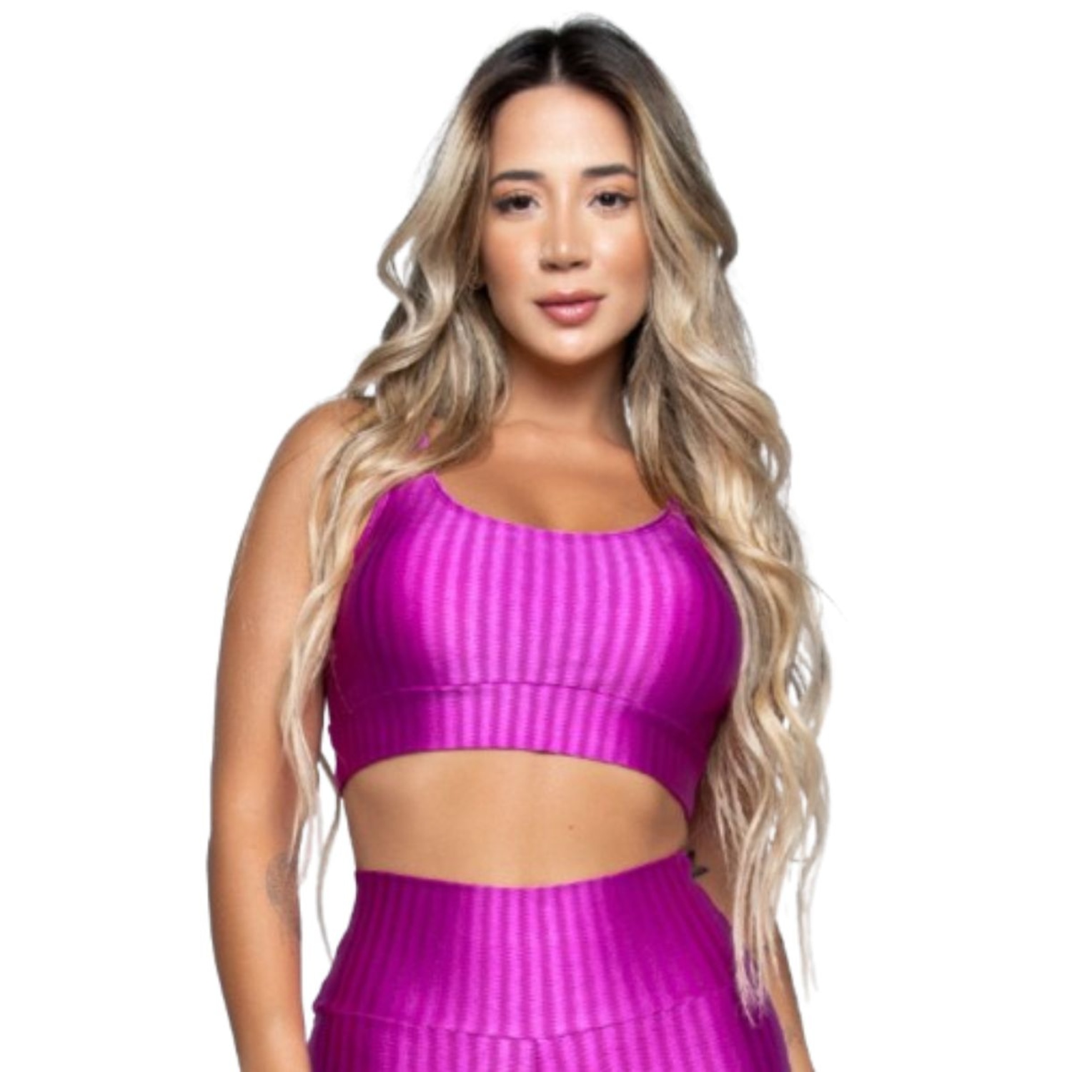 Top Fitness New Zig 3D Vekyo com Bojo Removível Feminino - Foto 1