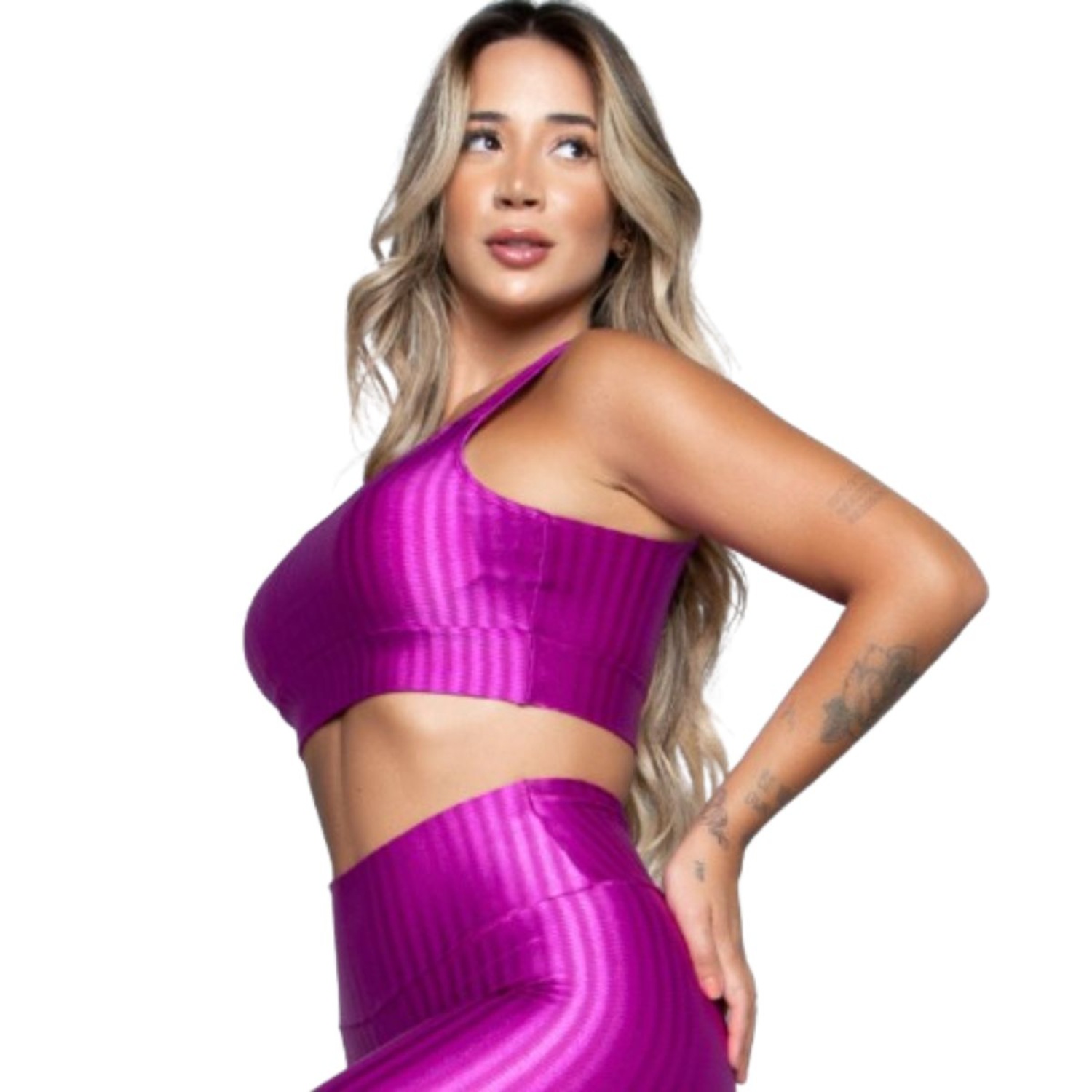 Top Fitness New Zig 3D Vekyo com Bojo Removível Feminino - Foto 3