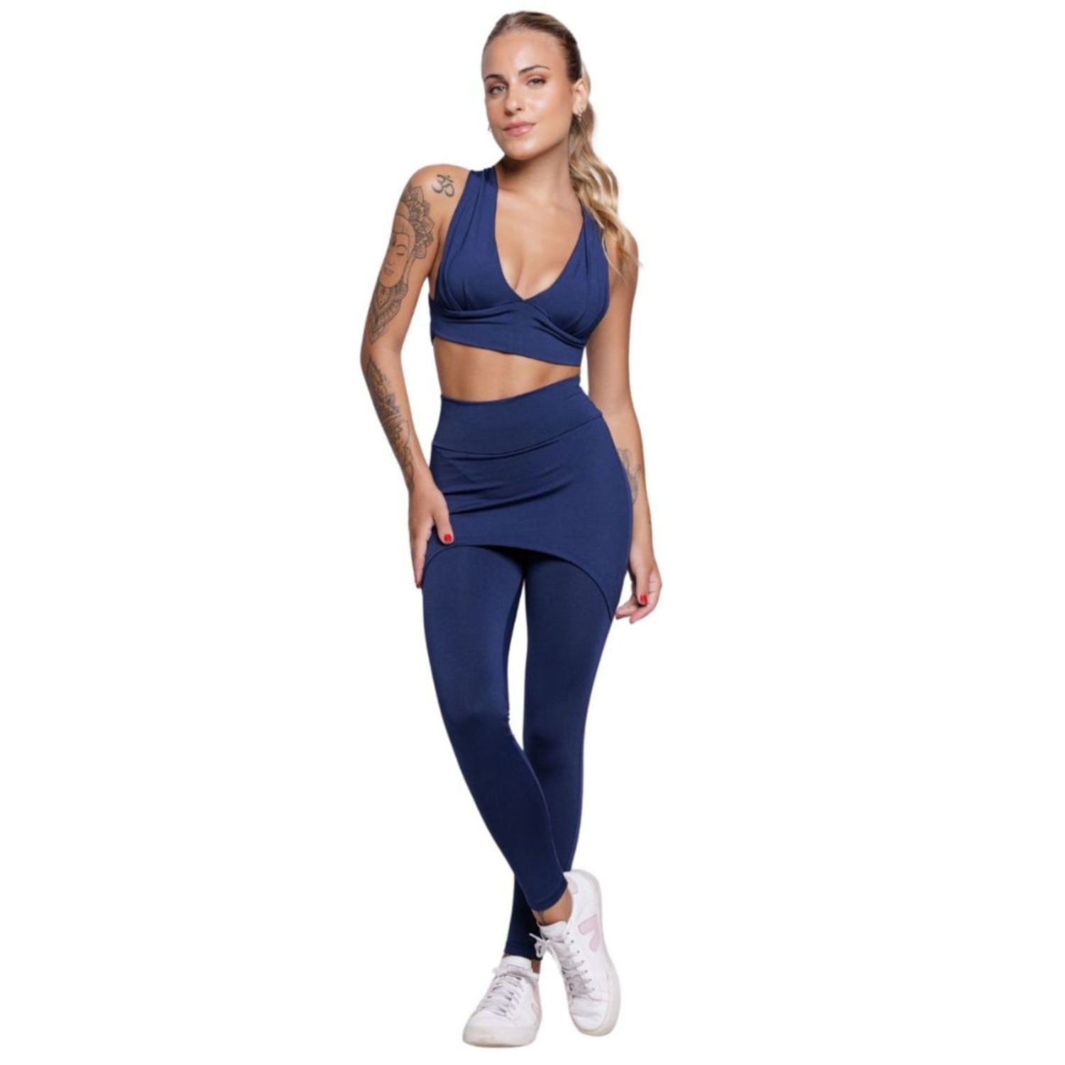 Conjunto Top bojo e Calça Saia Vekyo Feminino - Foto 1