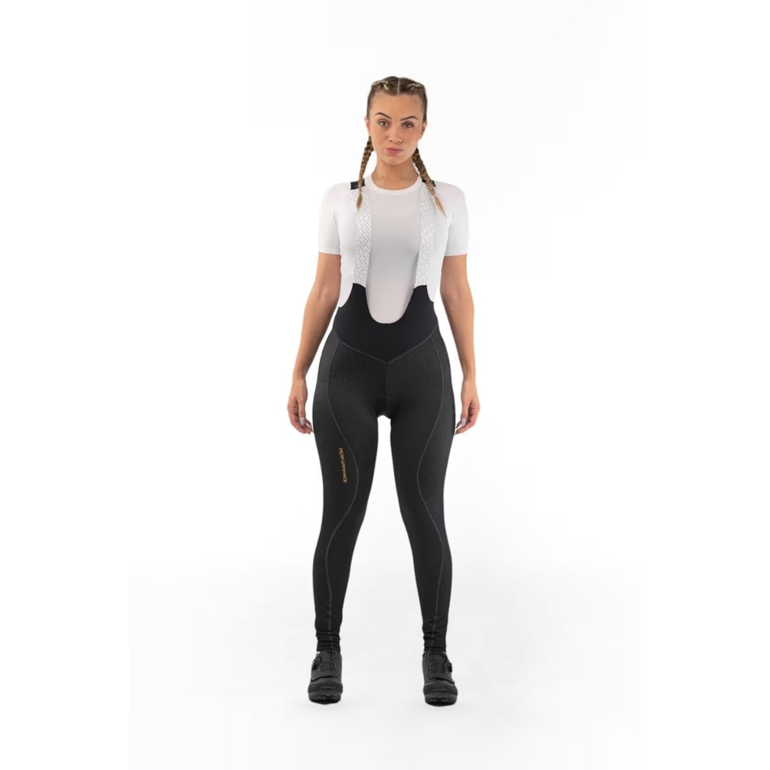 Calça Bretelle de Ciclismo Free Force Performance Gel Feminina - Foto 1