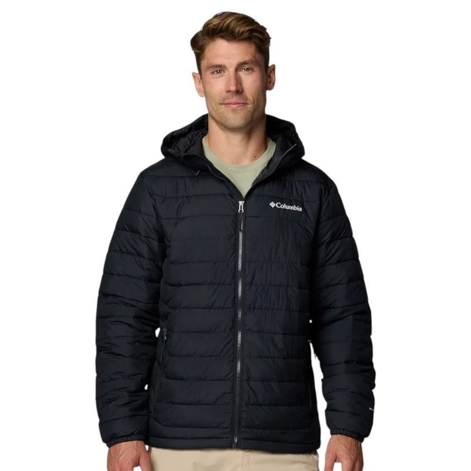 Jaqueta Masculina Columbia com Capuz Powder Lite II Hooded - Foto 1
