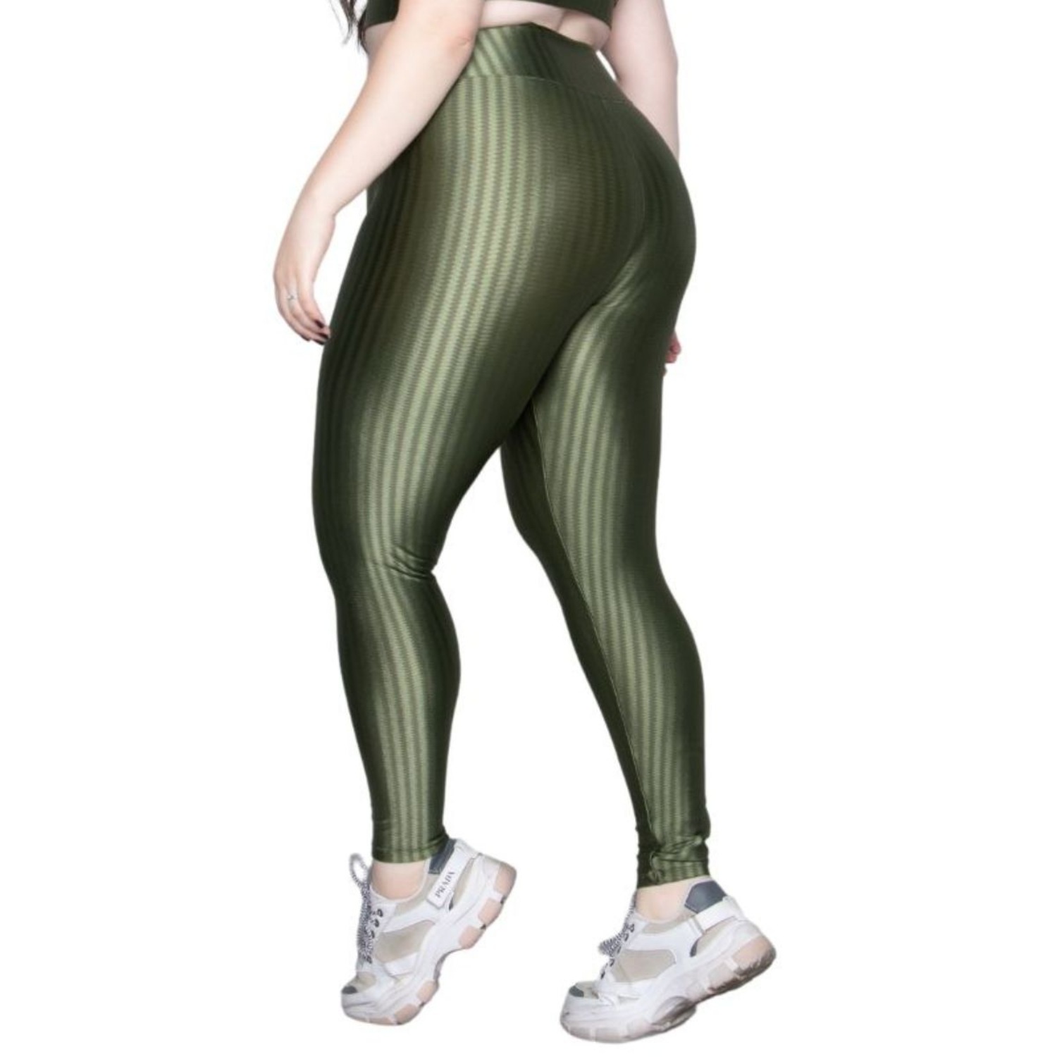 Calça Legging Plus Size New Zig 3D Vekyo Cós Alto Feminina - Foto 2