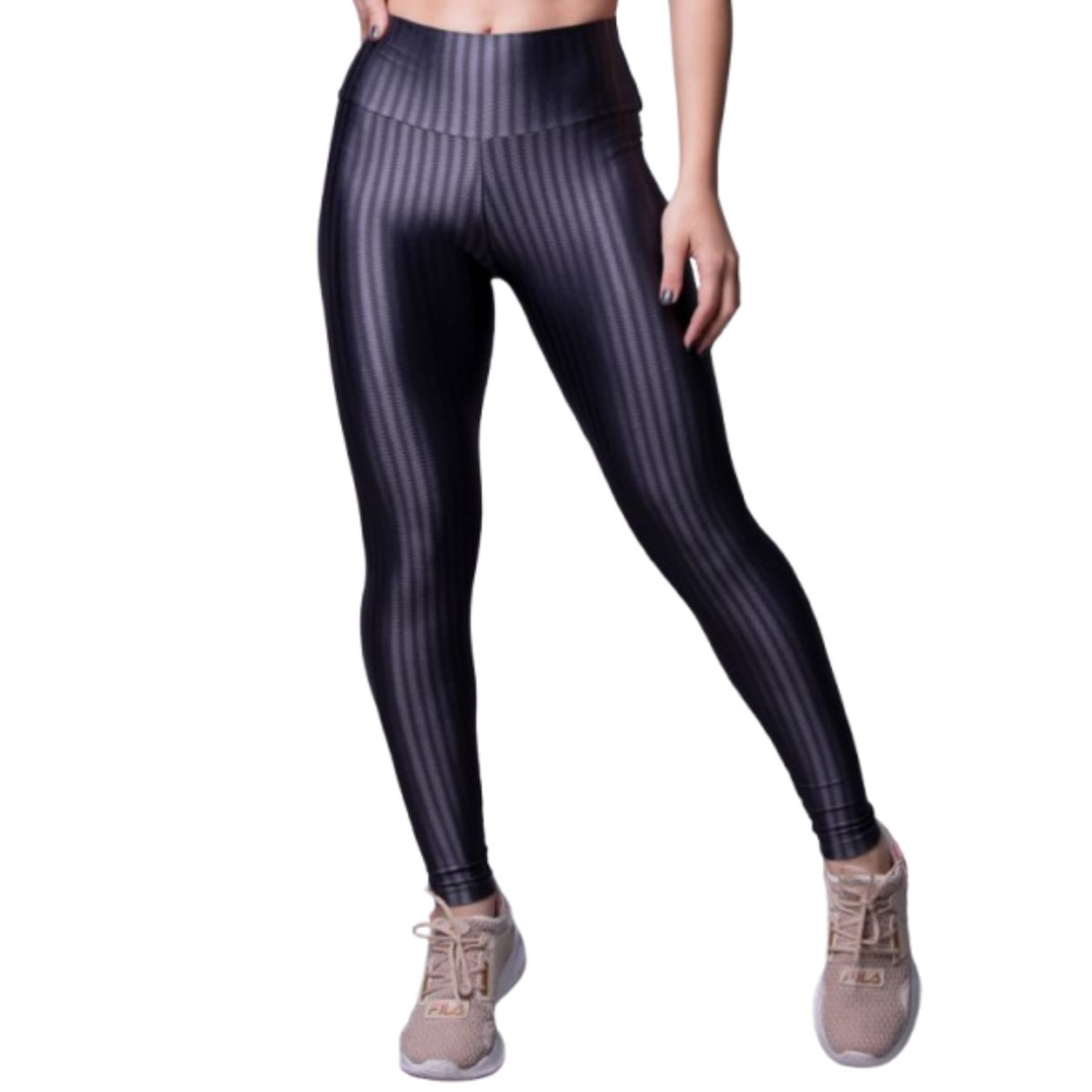 Calça Legging New Zig 3D Vekyo Cós Alto Feminina - Foto 1