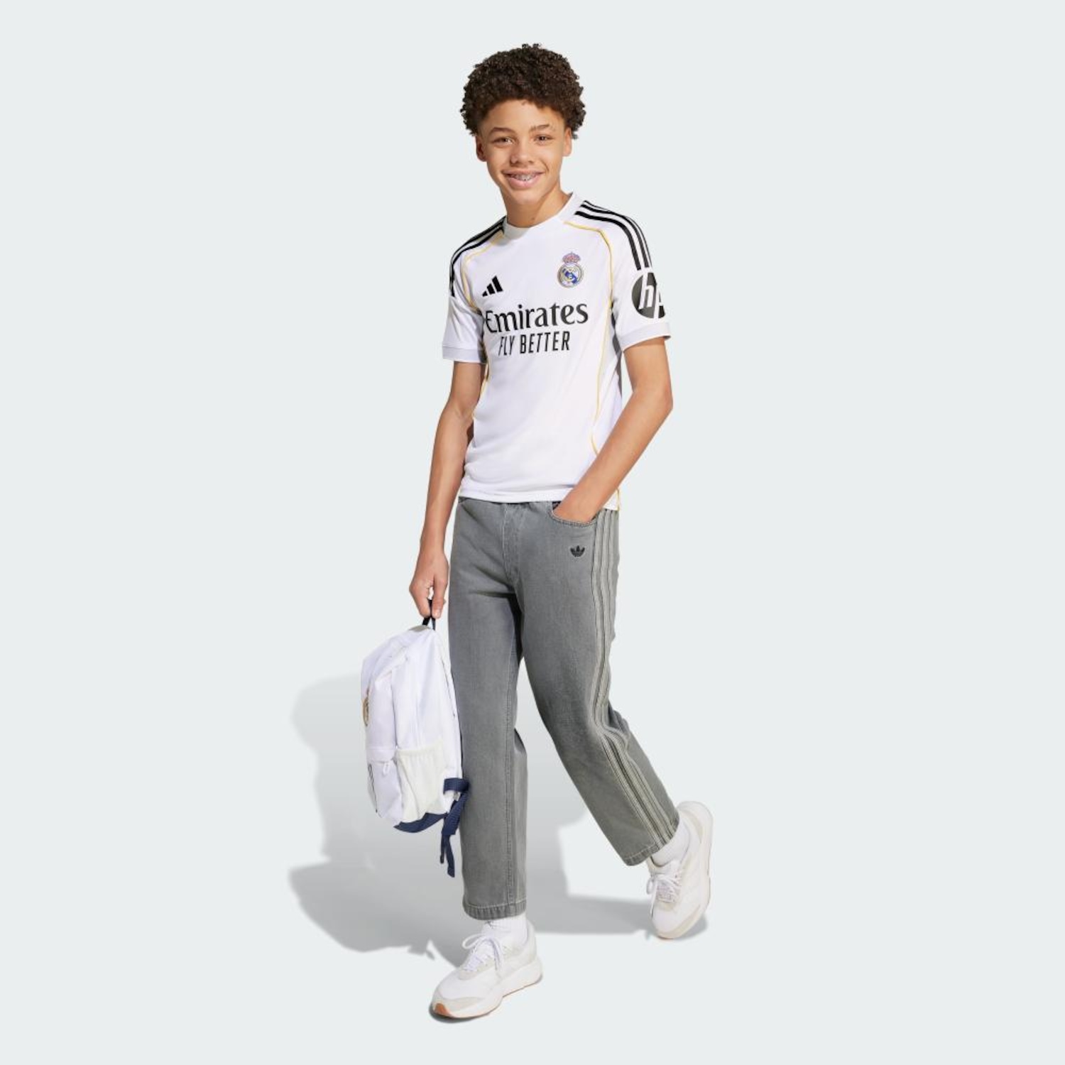 Camisa do Real Madrid Infantil I 25/26 Adidas - Foto 3