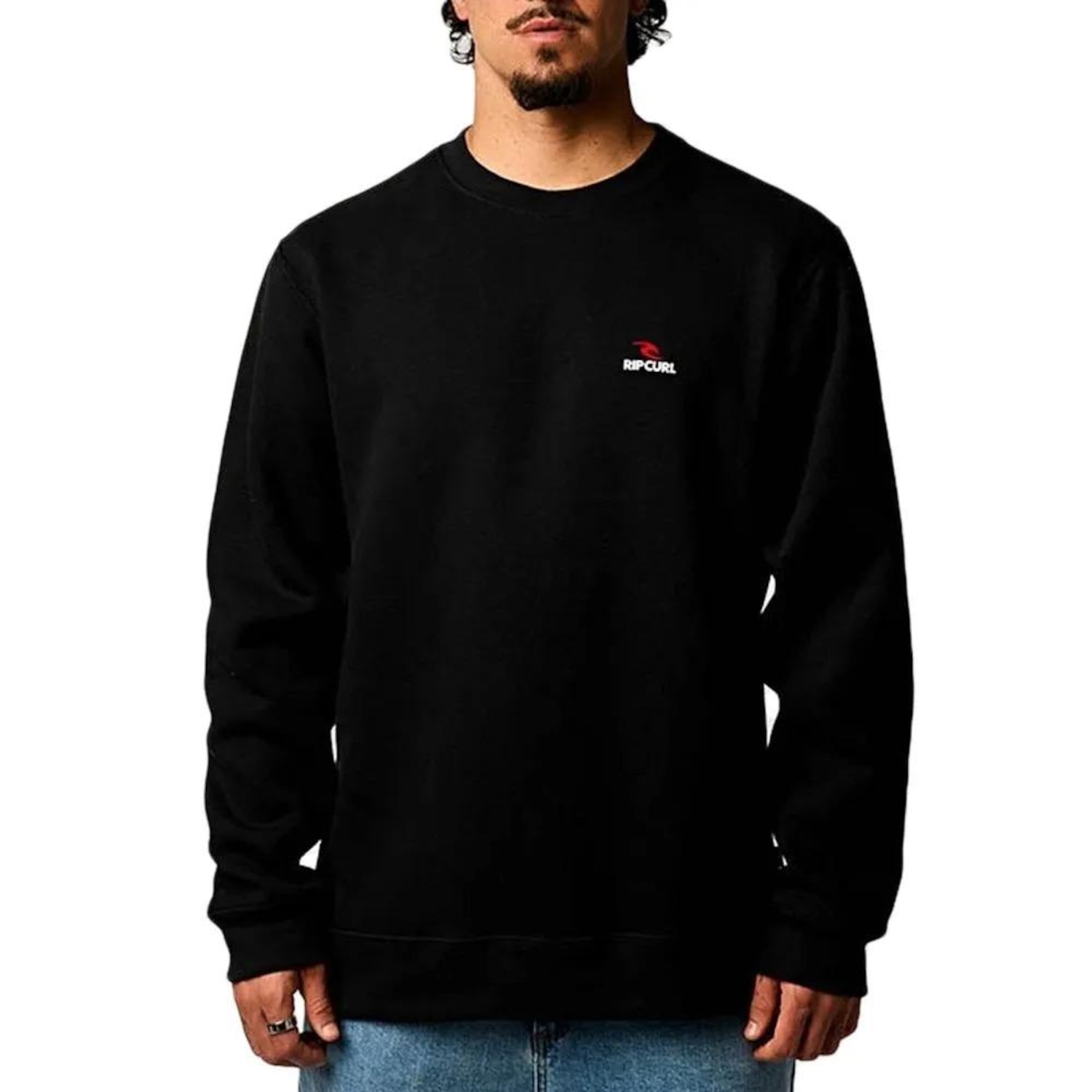 Blusão de Moletom Masculino Rip Curl Careca Corporate Sem Capuz - Foto 1