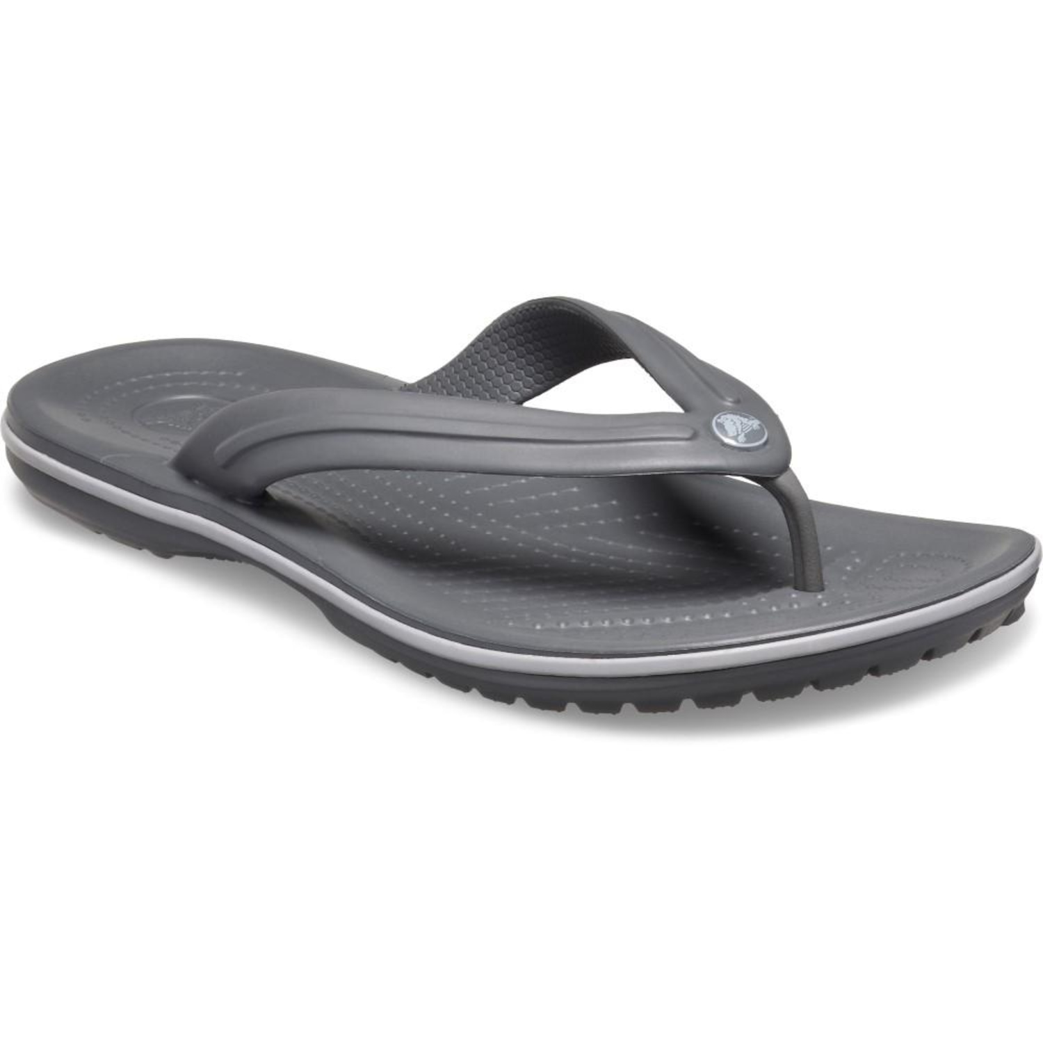 Chinelo Crocs Crocband Flip Slate Unissex - Foto 4