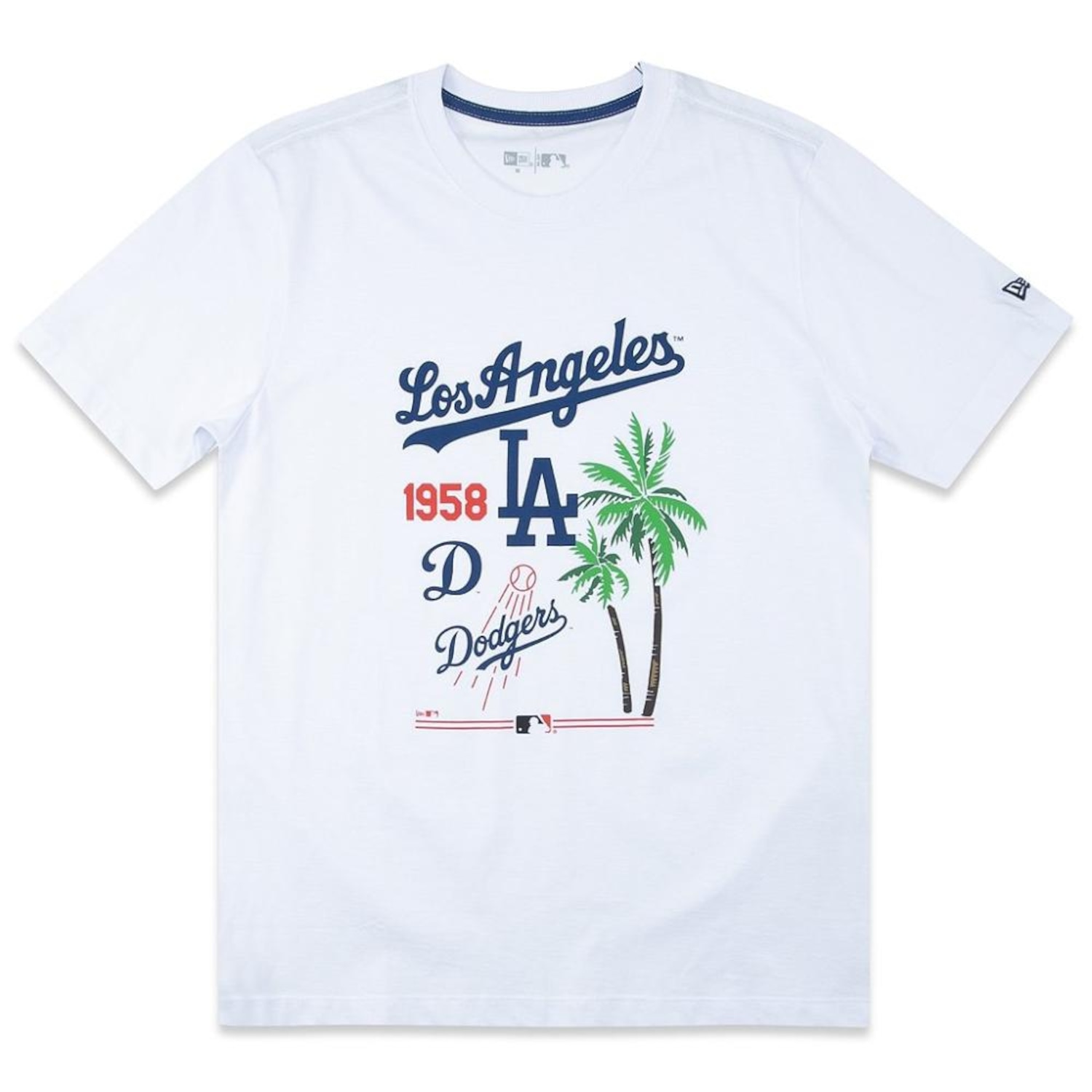 Camiseta Masculina New Era Los Angeles Dodgers Fan - Foto 1