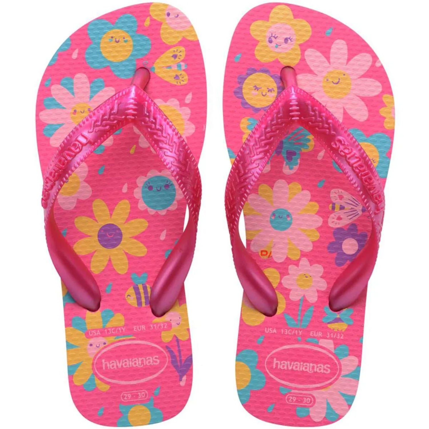Chinelo Havaianas Flores Infantil - Foto 1