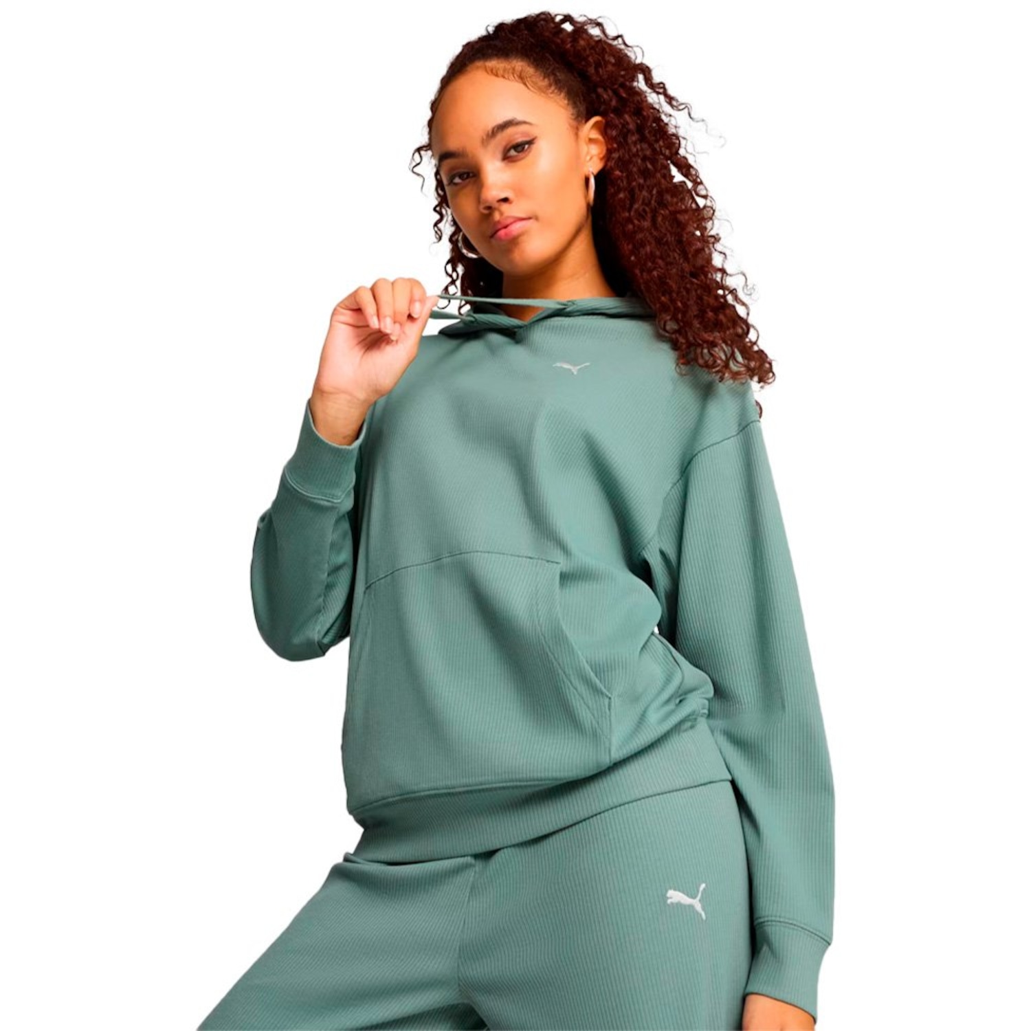Blusão de Moletom Puma Ess Elevated Comfort Rib Feminino - Foto 1