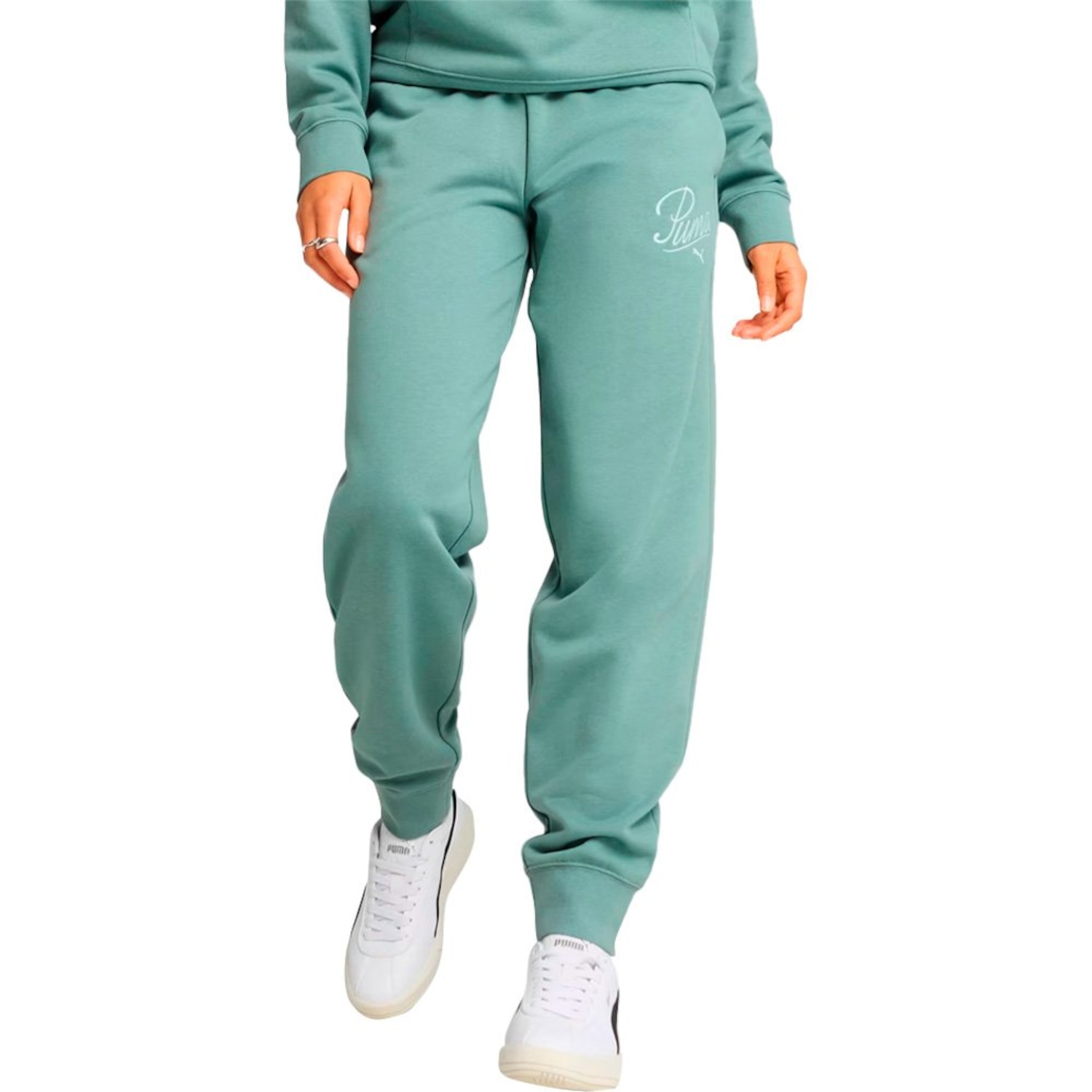 Calça Puma Moletom Ess Script Comfort Feminina - Foto 1