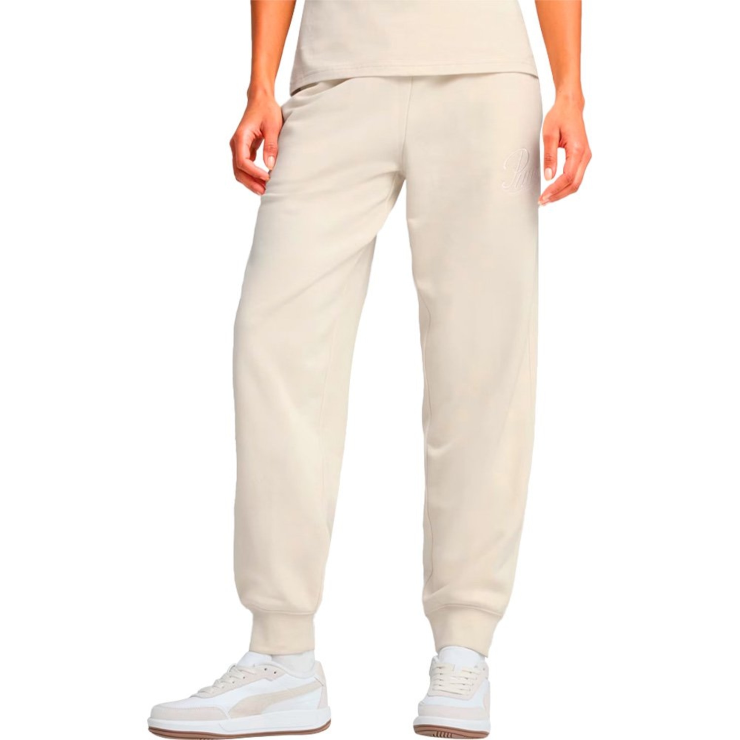 Calça Puma Moletom Ess Script Comfort Feminina - Foto 1