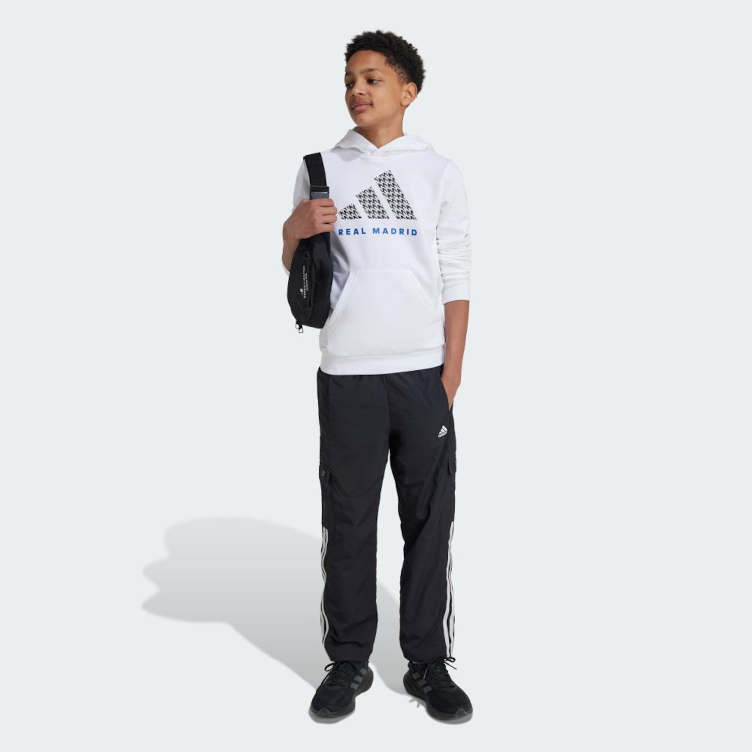 Blusão de Moletom com Capuz Infantil Adidas Real Madrid - Foto 3