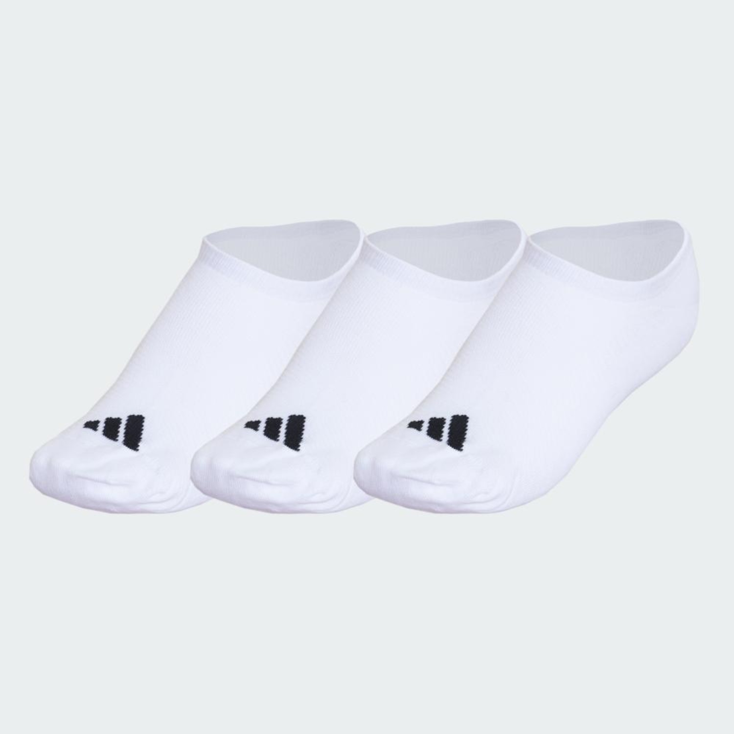 Meia Unissex Adidas Finas e Leves Sportswear Malha Elástica No-Show - 3 Pares - Foto 1