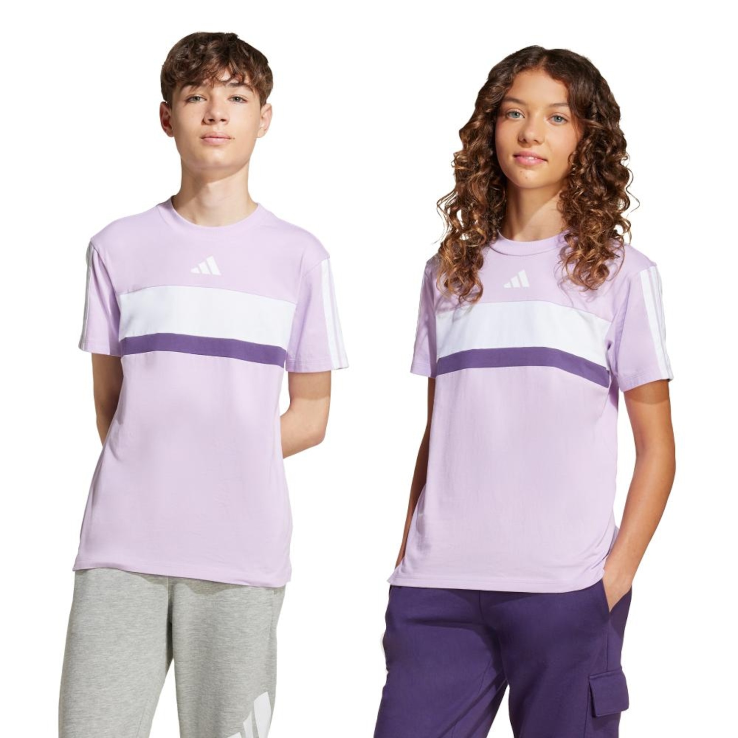 Camiseta Infantil Adidas Seasonal Essentials Tiberio Três Listras - Foto 1
