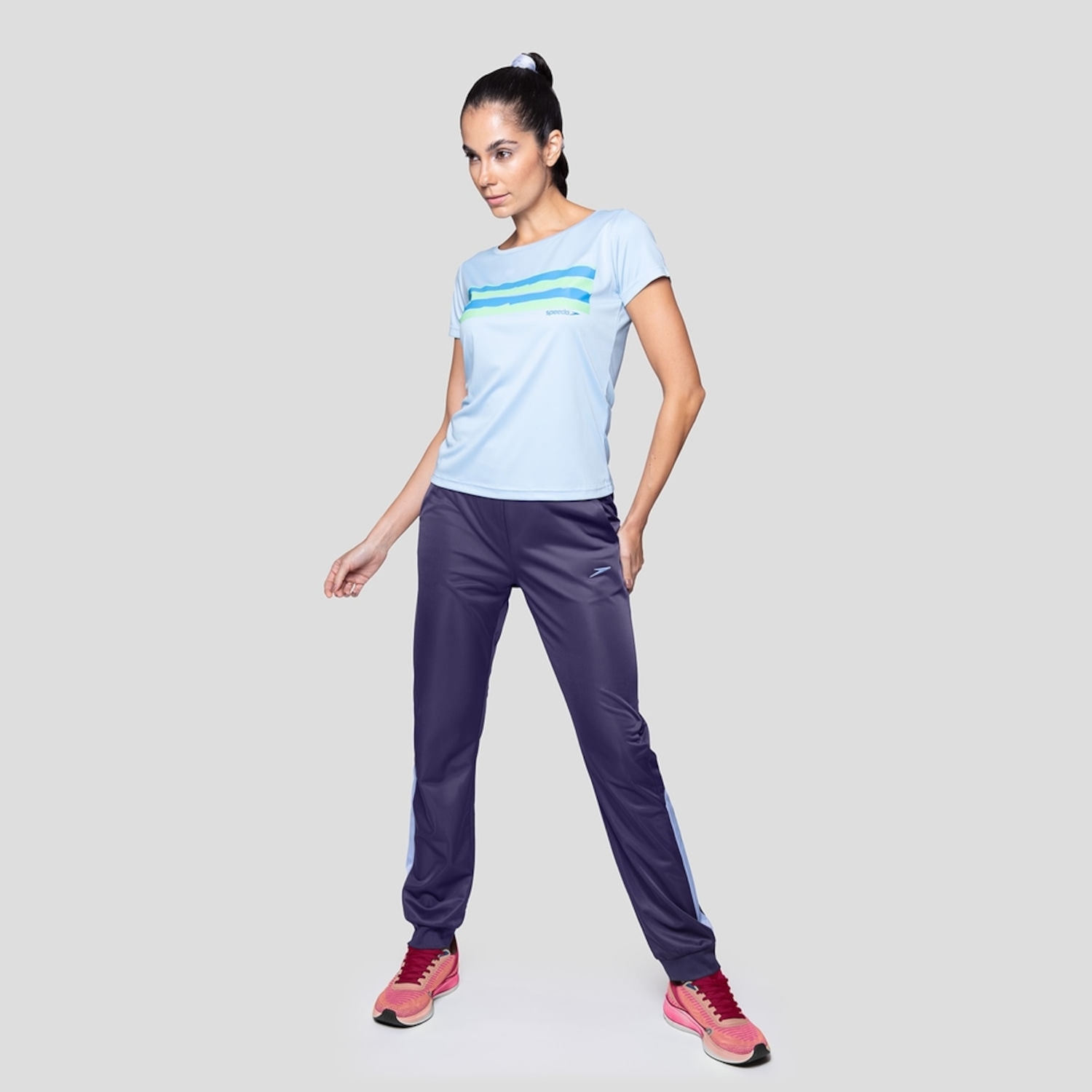 Camiseta Feminina Speedo Faixas - Foto 1