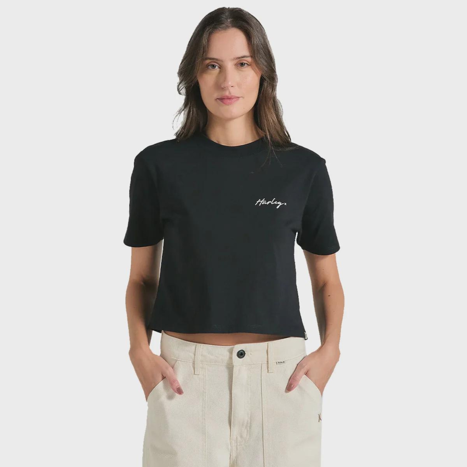 Blusa Cropped Feminina Hurley Line - Foto 1