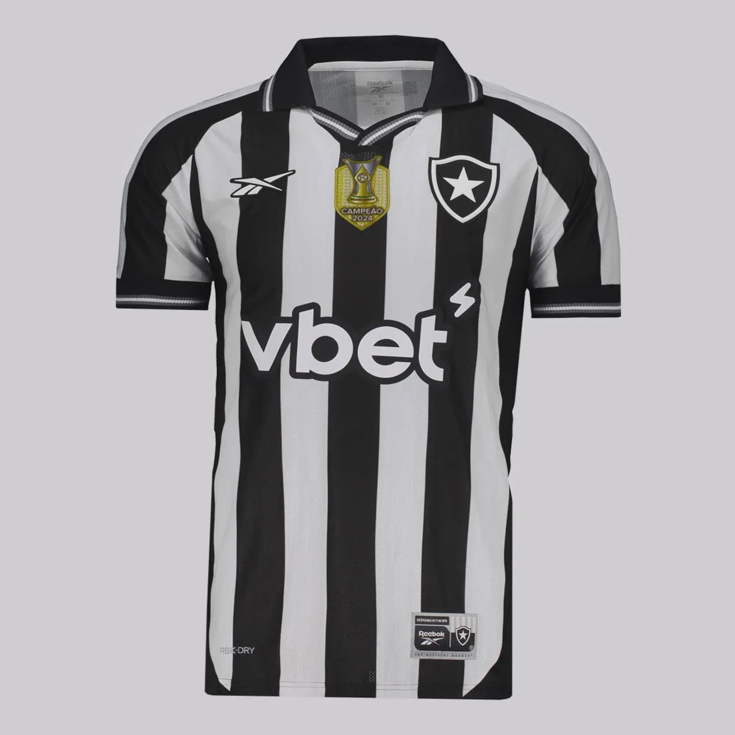 Camisa do Botafogo Reebook I 2025 Patch Campeão Brasileiro Masculina - Foto 1