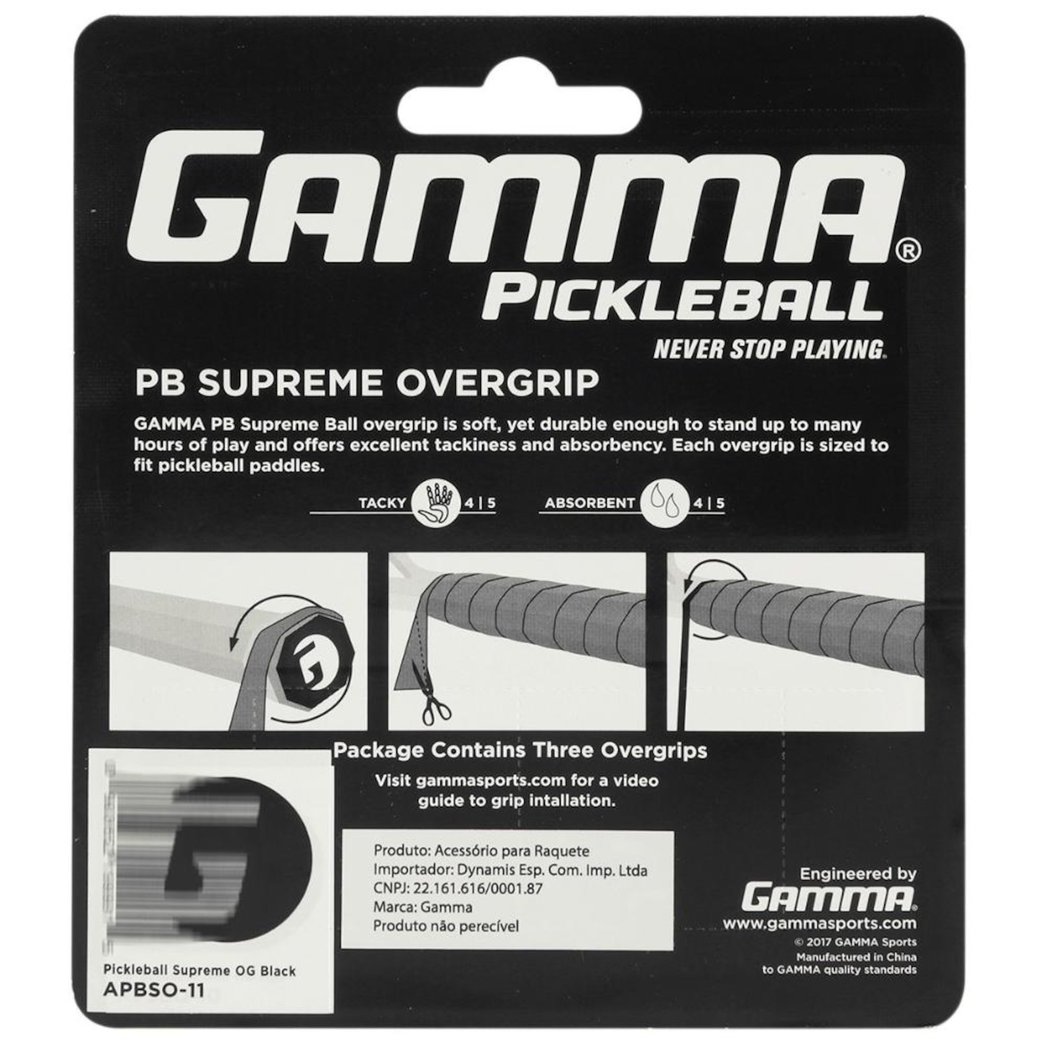 Overgrip Gamma Pickleball Supreme com 03 Unidades - Foto 3