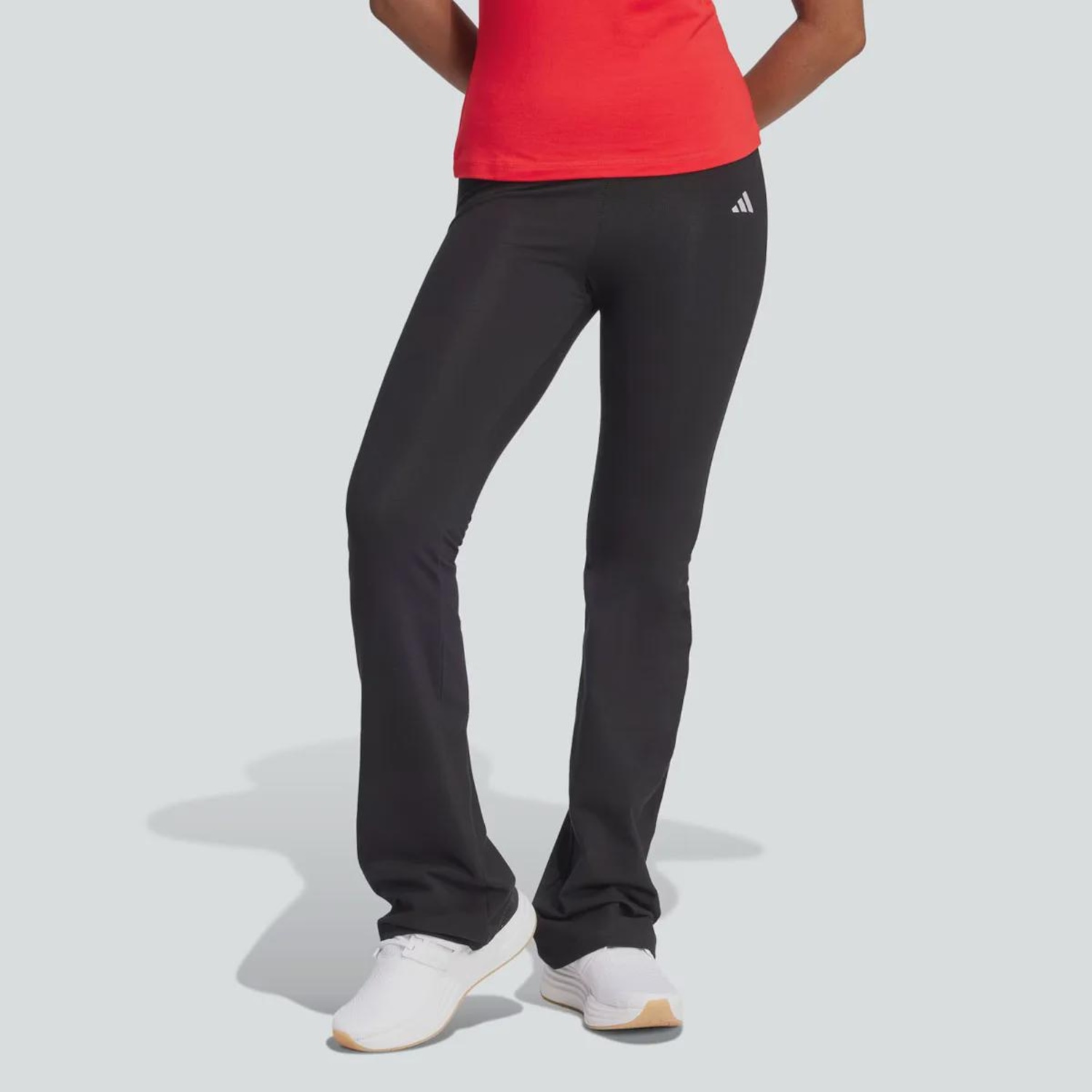 Calça Flare adidas Small Logo ESS Feminina - Foto 1