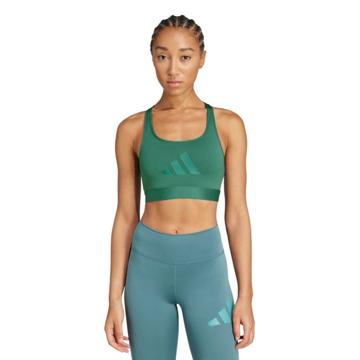 Top Feminino Adidas Logo Suporte Médio - Foto 1
