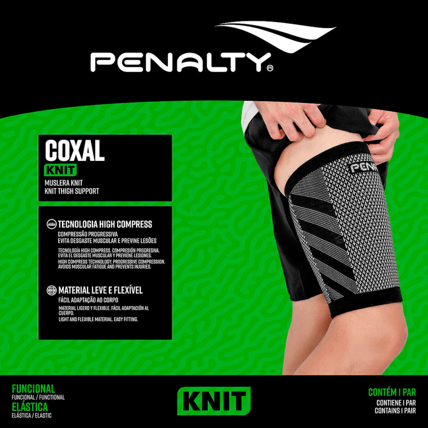 Coxal Elástico Penalty Knit XXIII - Par - Foto 3