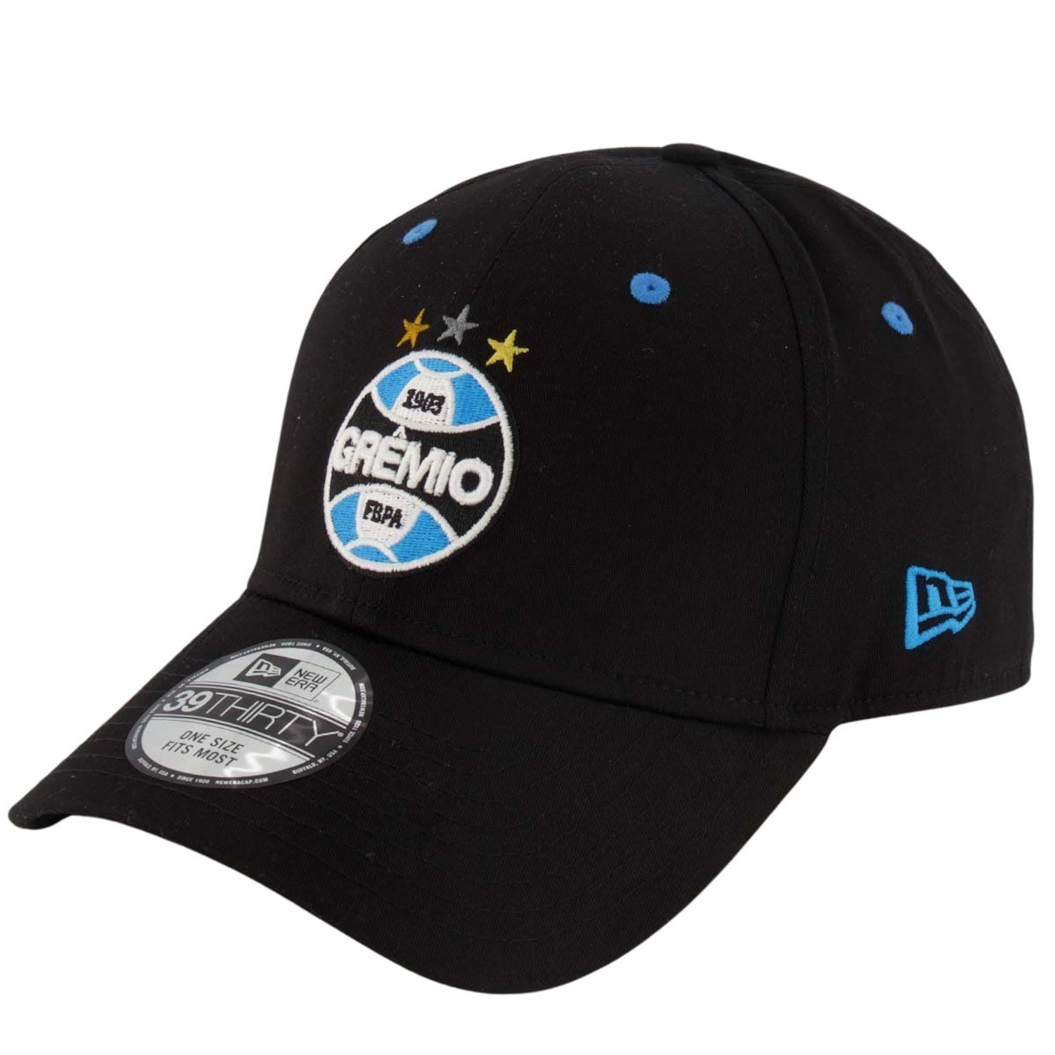 Boné Grêmio New Era Preto Aba Curva Futebol 39Thirty - Foto 1