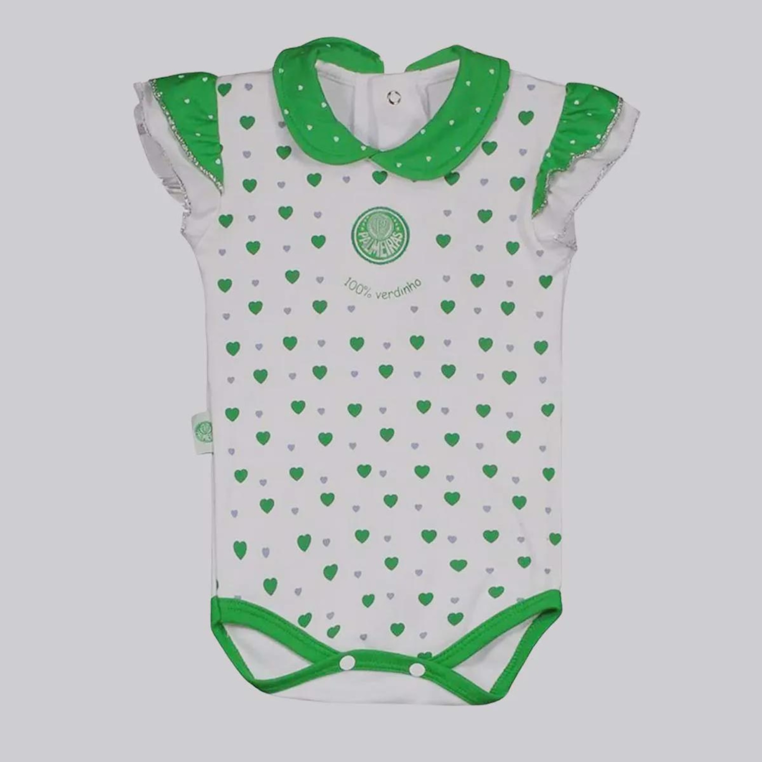 Body Palmeiras Heart FutFanatics - 2 Unidades - Infantil - Foto 2
