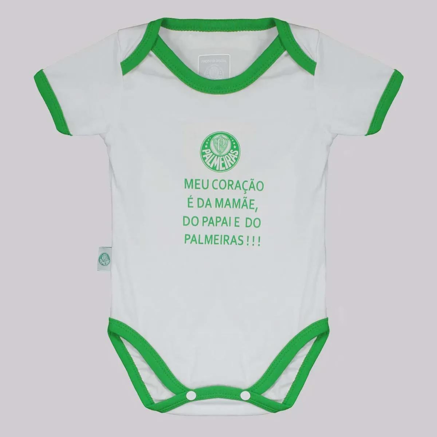 Body Palmeiras Heart FutFanatics - 2 Unidades - Infantil - Foto 4