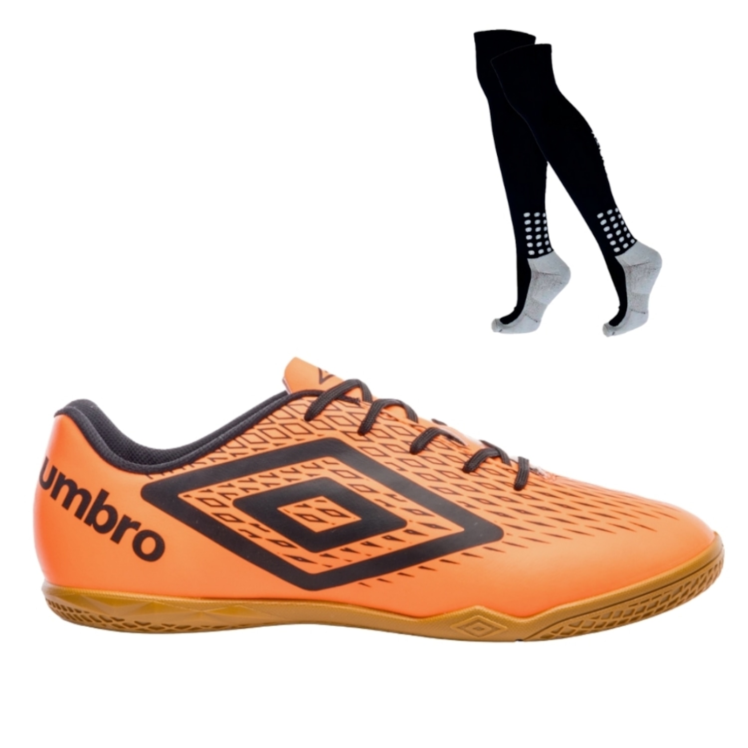 Chuteira Futsal Umbro X-Diamond + 1 Meião Adulto - Foto 1