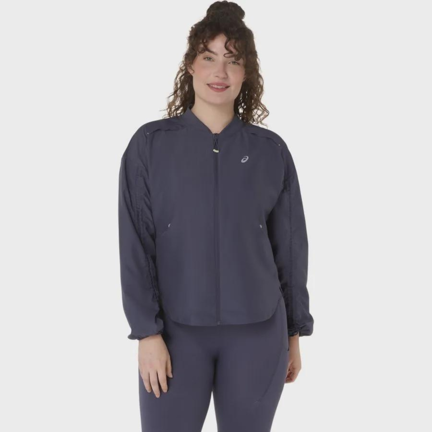 Jaqueta Feminina Asics sem Capuz Nagino Run Adjustable - Foto 1