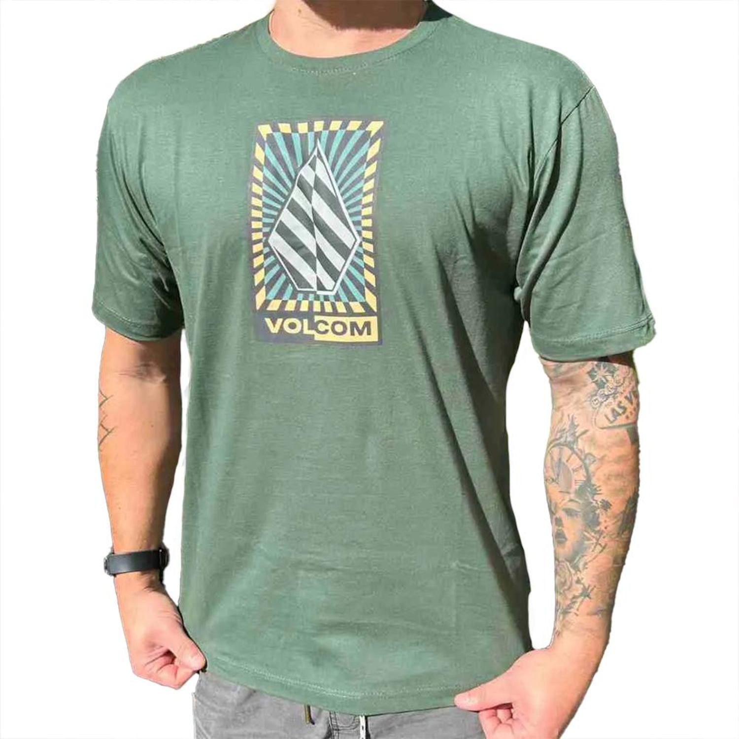 Camiseta Volcom Warble WT25 Masculina - Foto 1