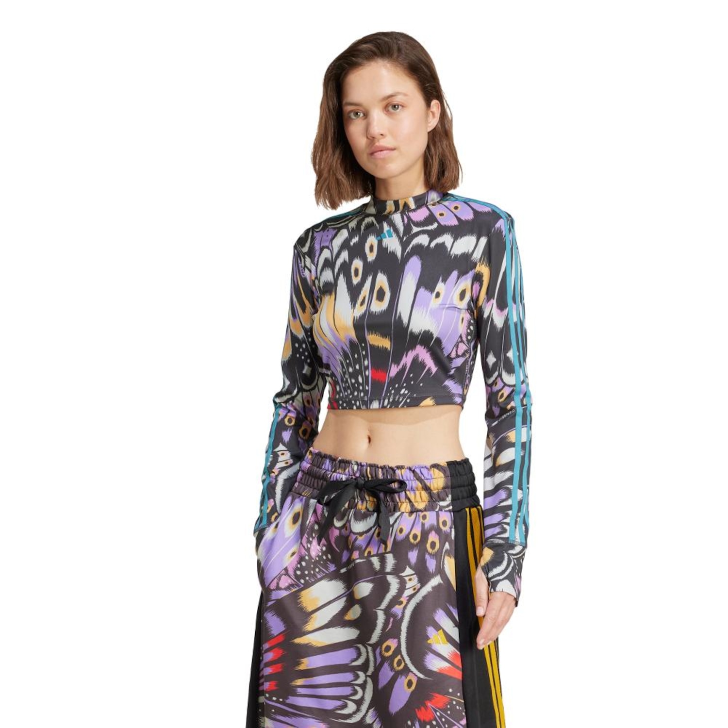 Camiseta Feminina adidas Manga Longa X Farm Rio Longsleeve - Foto 1